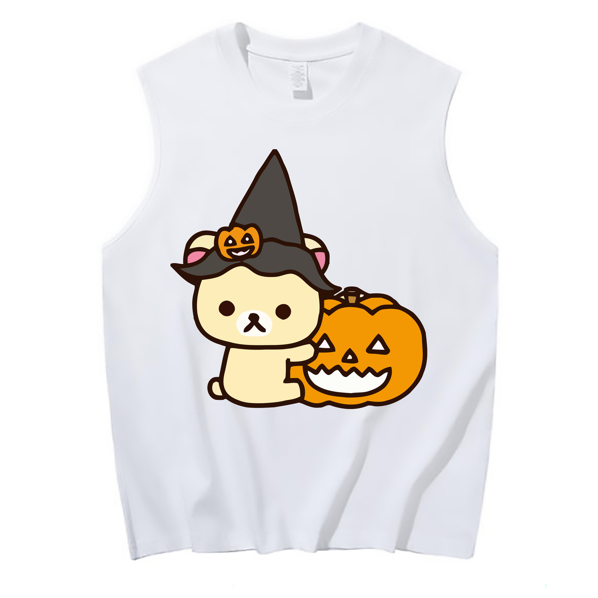 （画像用） リラックマ リラックマ キイロイトリ Rilakkuma Korilakkuma Kiiroitori コットン100％タンクトップ（フロントプリント）