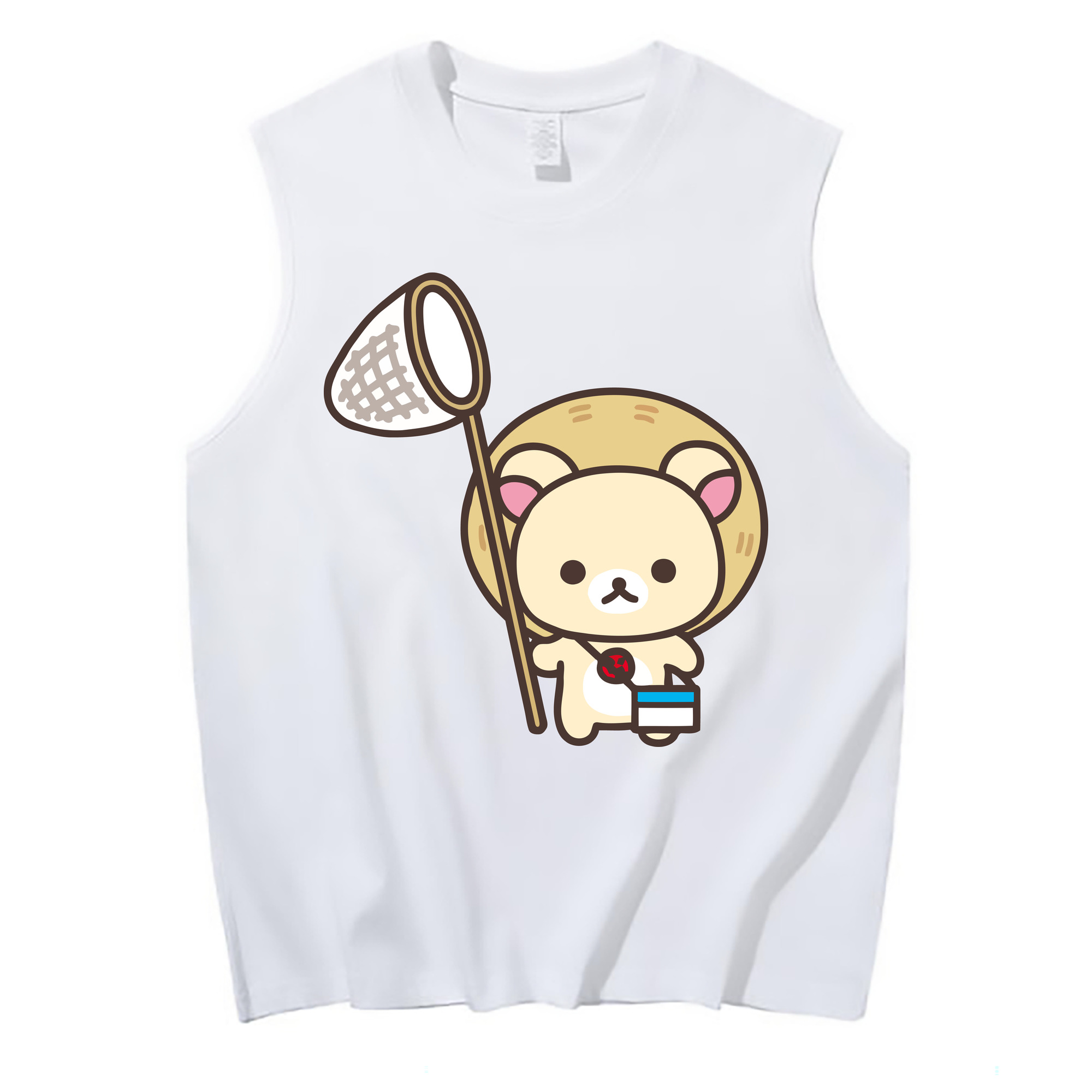 （画像用） リラックマ リラックマ キイロイトリ Rilakkuma Korilakkuma Kiiroitori コットン100％タンクトップ（フロントプリント）