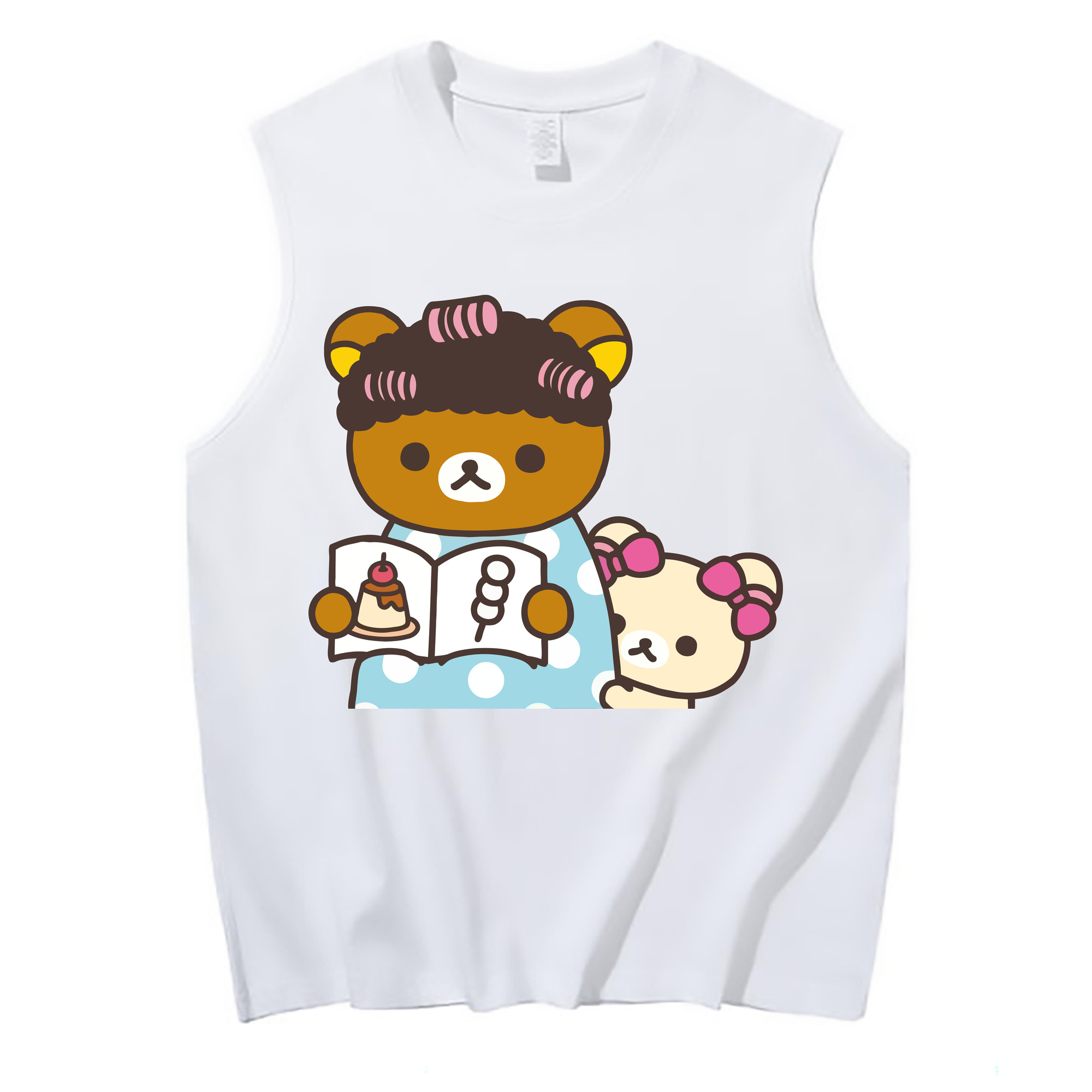 （画像用） リラックマ リラックマ キイロイトリ Rilakkuma Korilakkuma Kiiroitori コットン100％タンクトップ（フロントプリント）