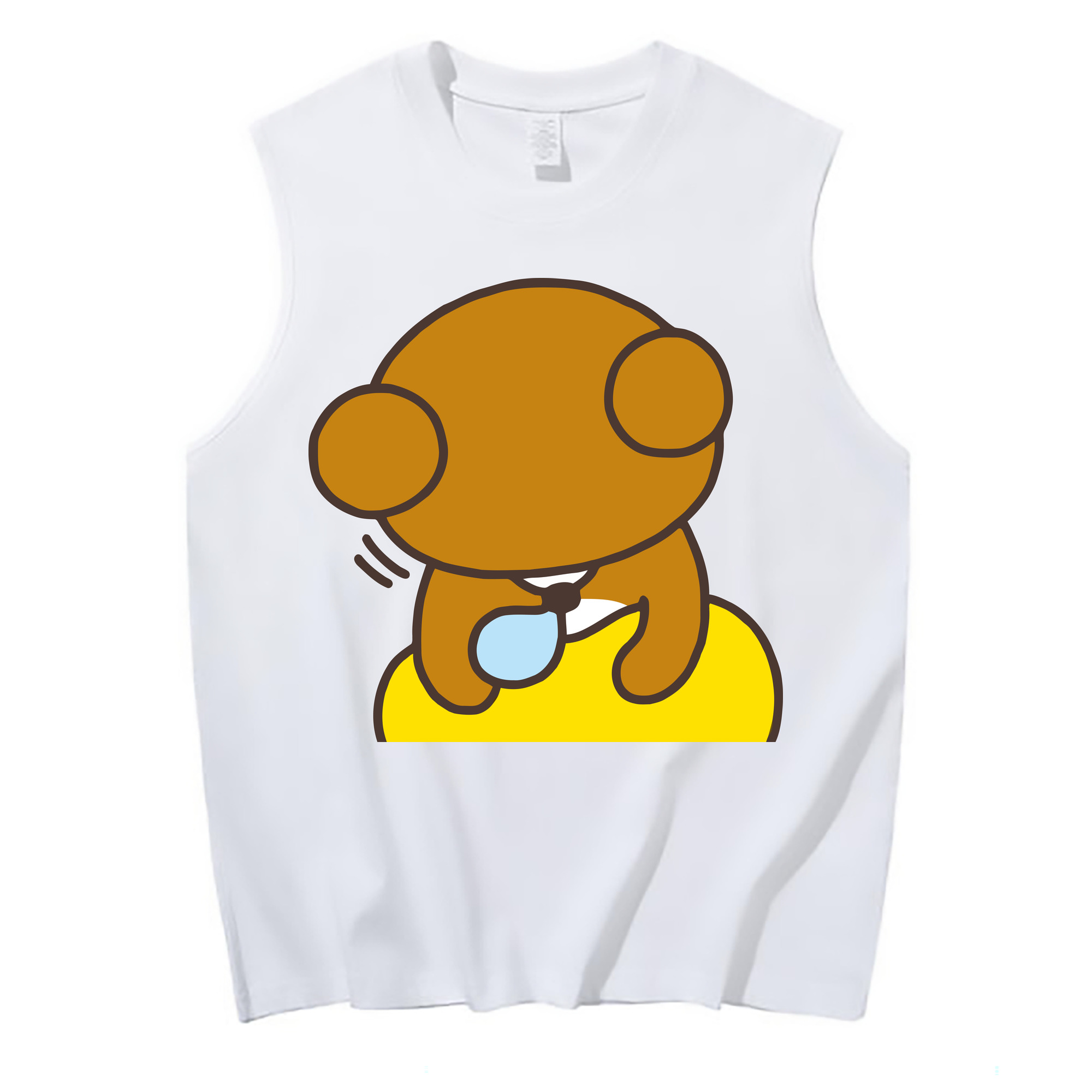 （画像用） リラックマ リラックマ キイロイトリ Rilakkuma Korilakkuma Kiiroitori コットン100％タンクトップ（フロントプリント）