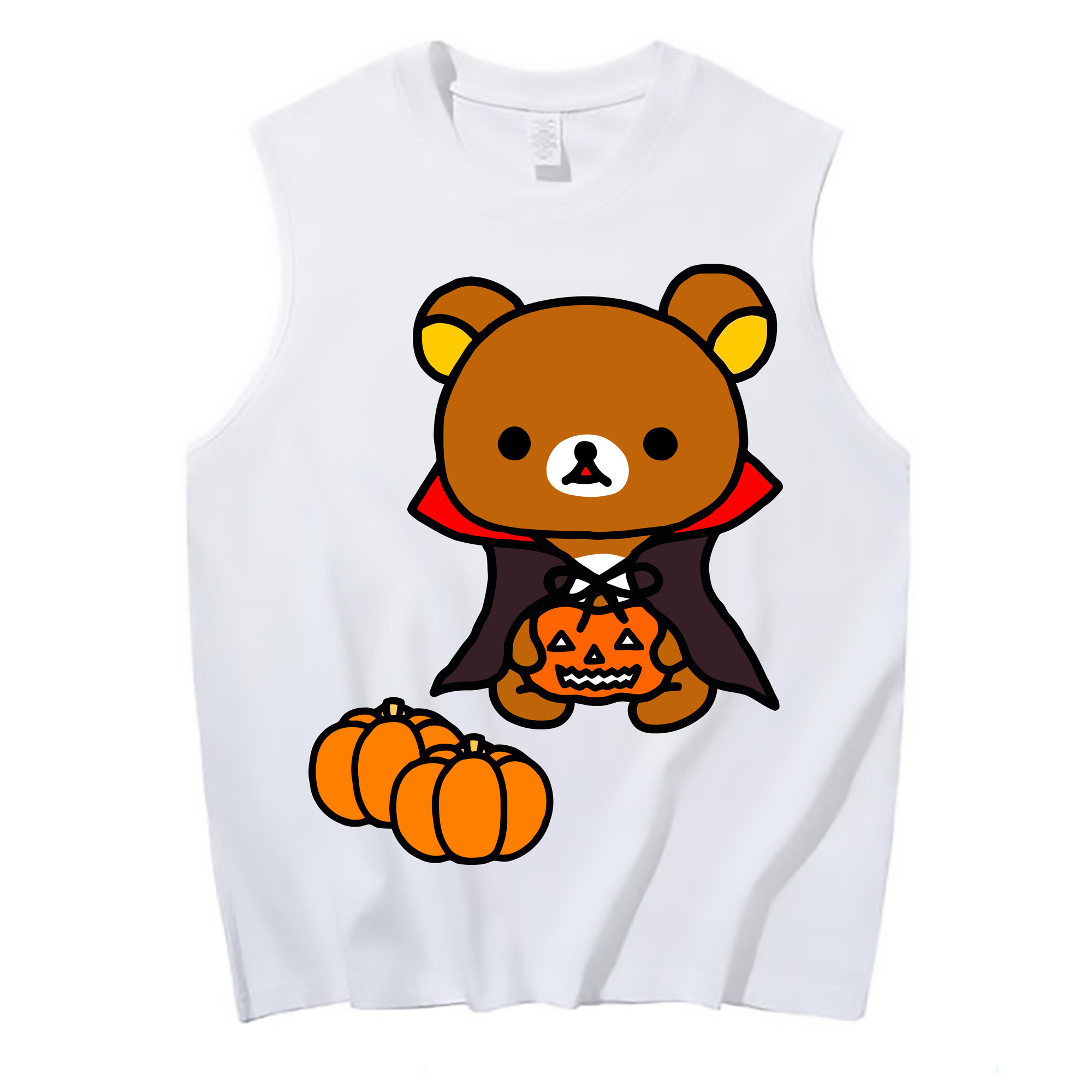 （画像用） リラックマ リラックマ キイロイトリ Rilakkuma Korilakkuma Kiiroitori コットン100％タンクトップ（フロントプリント）