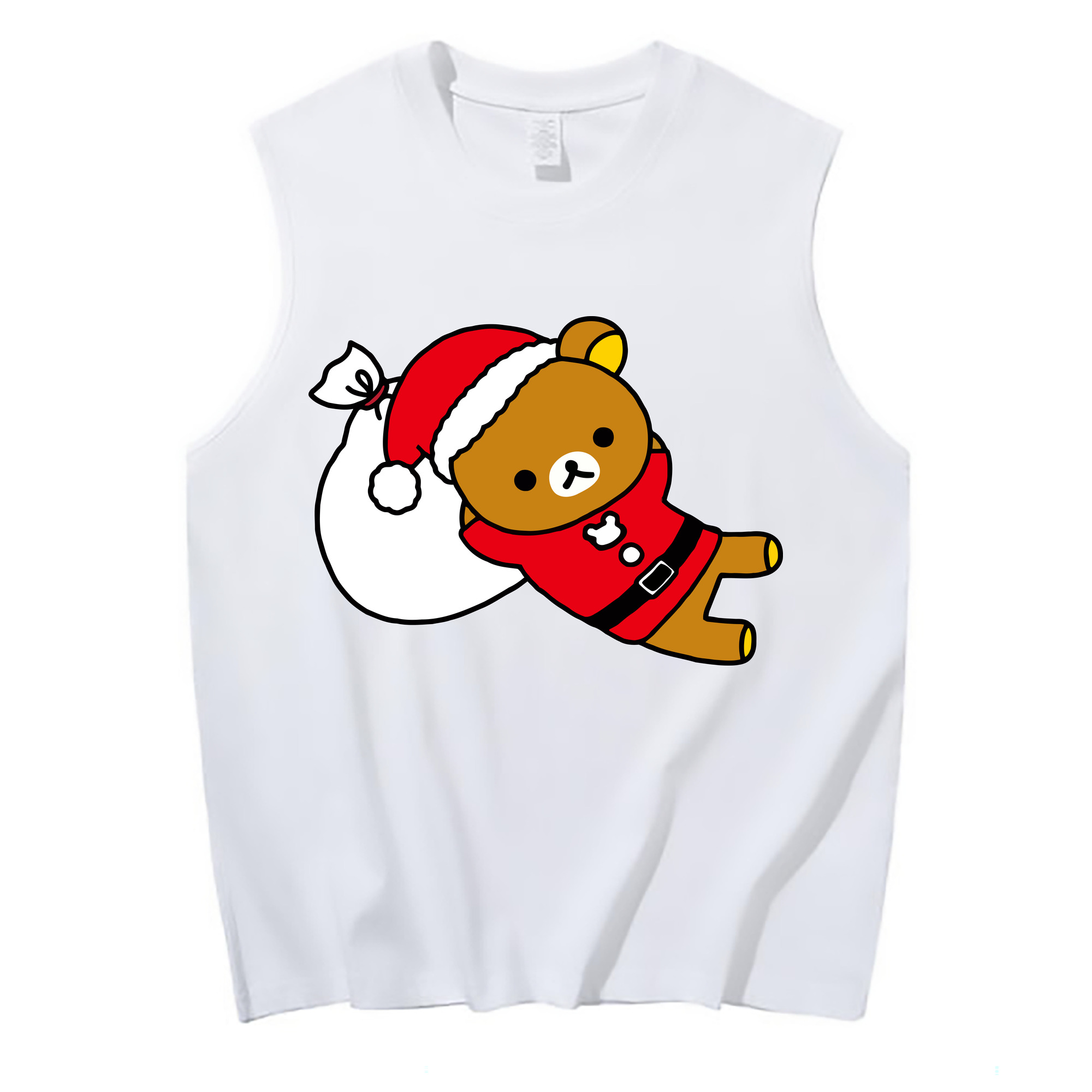 （画像用） リラックマ リラックマ キイロイトリ Rilakkuma Korilakkuma Kiiroitori コットン100％タンクトップ（フロントプリント）