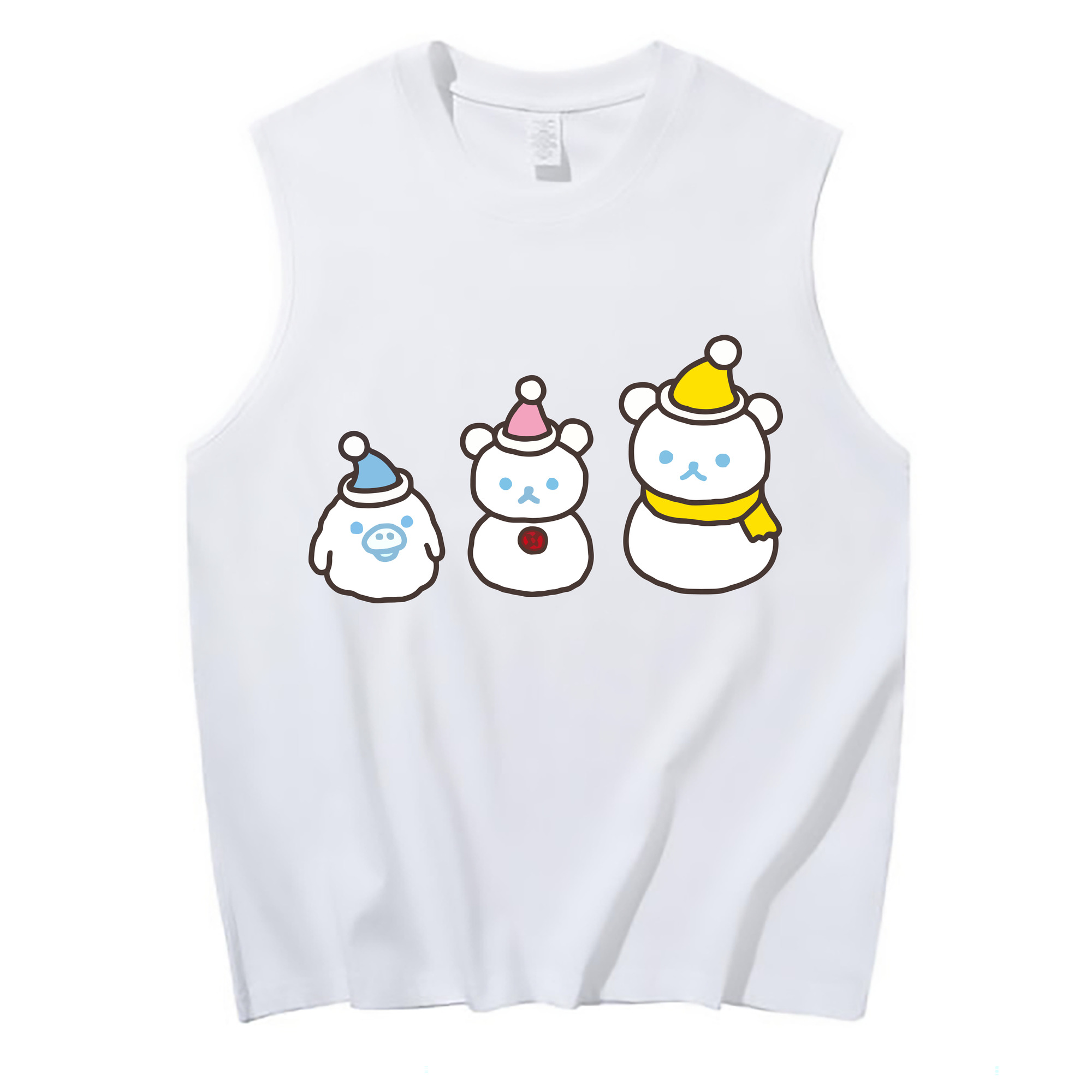 （画像用） リラックマ リラックマ キイロイトリ Rilakkuma Korilakkuma Kiiroitori コットン100％タンクトップ（フロントプリント）