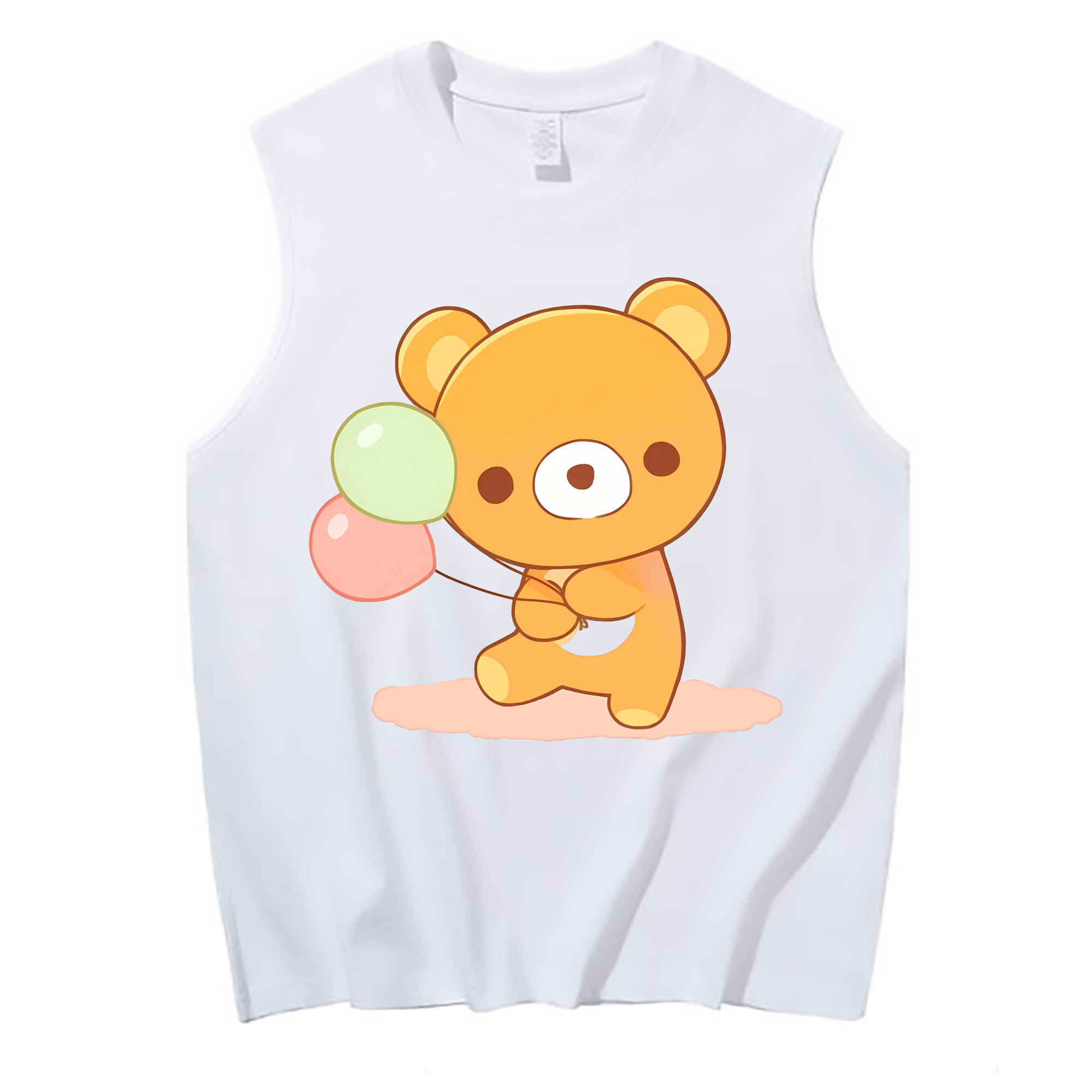 （画像用） リラックマ リラックマ キイロイトリ Rilakkuma Korilakkuma Kiiroitori コットン100％タンクトップ（フロントプリント）