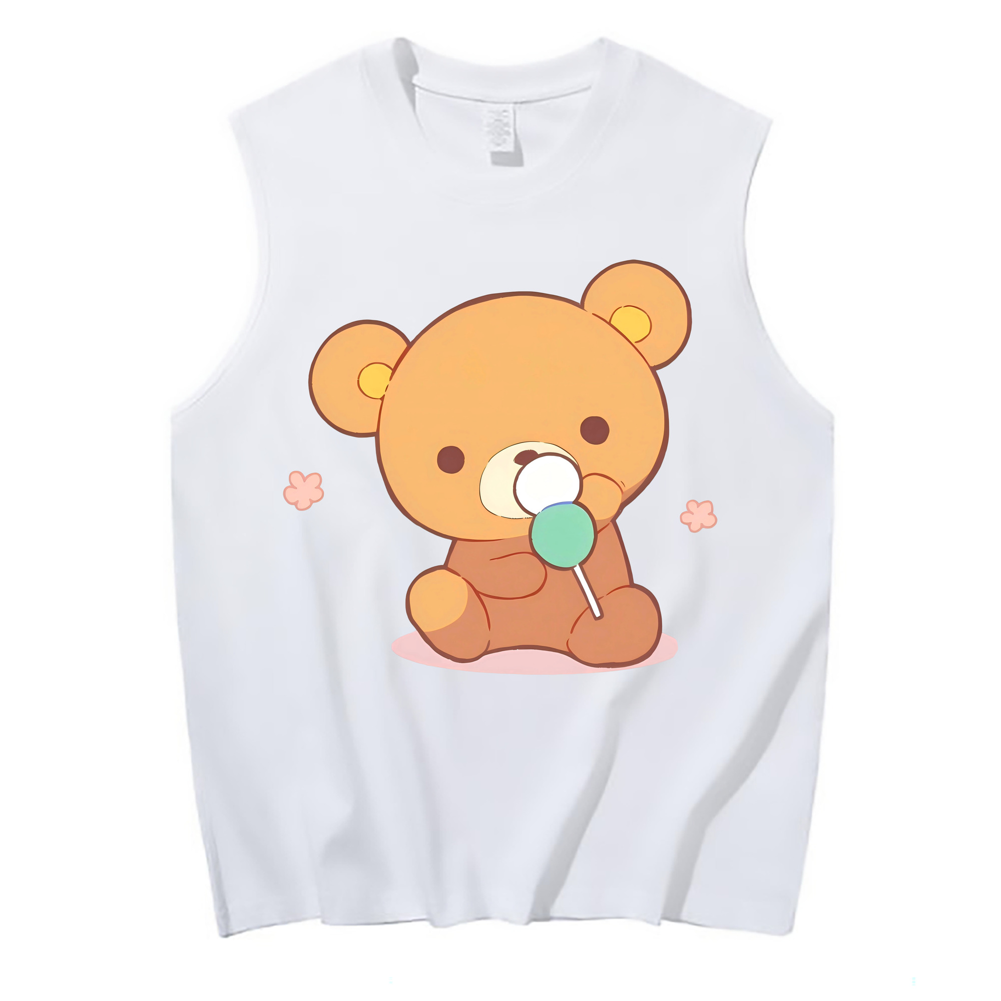 （画像用） リラックマ リラックマ キイロイトリ Rilakkuma Korilakkuma Kiiroitori コットン100％タンクトップ（フロントプリント）