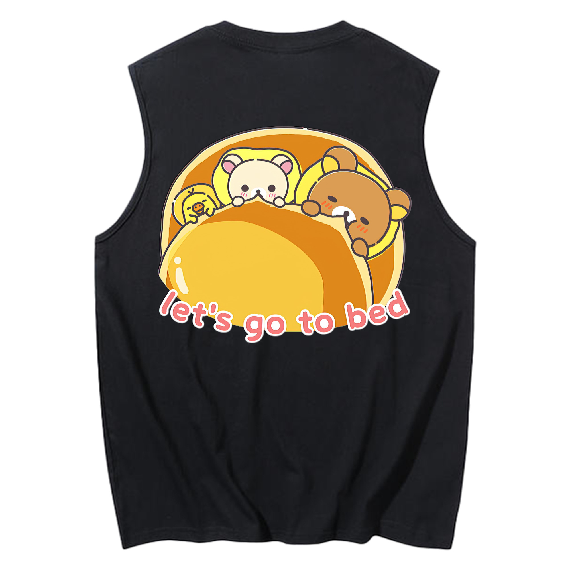 （画像用） リラックマ リラックマ キイロイトリ Rilakkuma Korilakkuma Kiiroitori コットン100％タンクトップ（背面プリント）