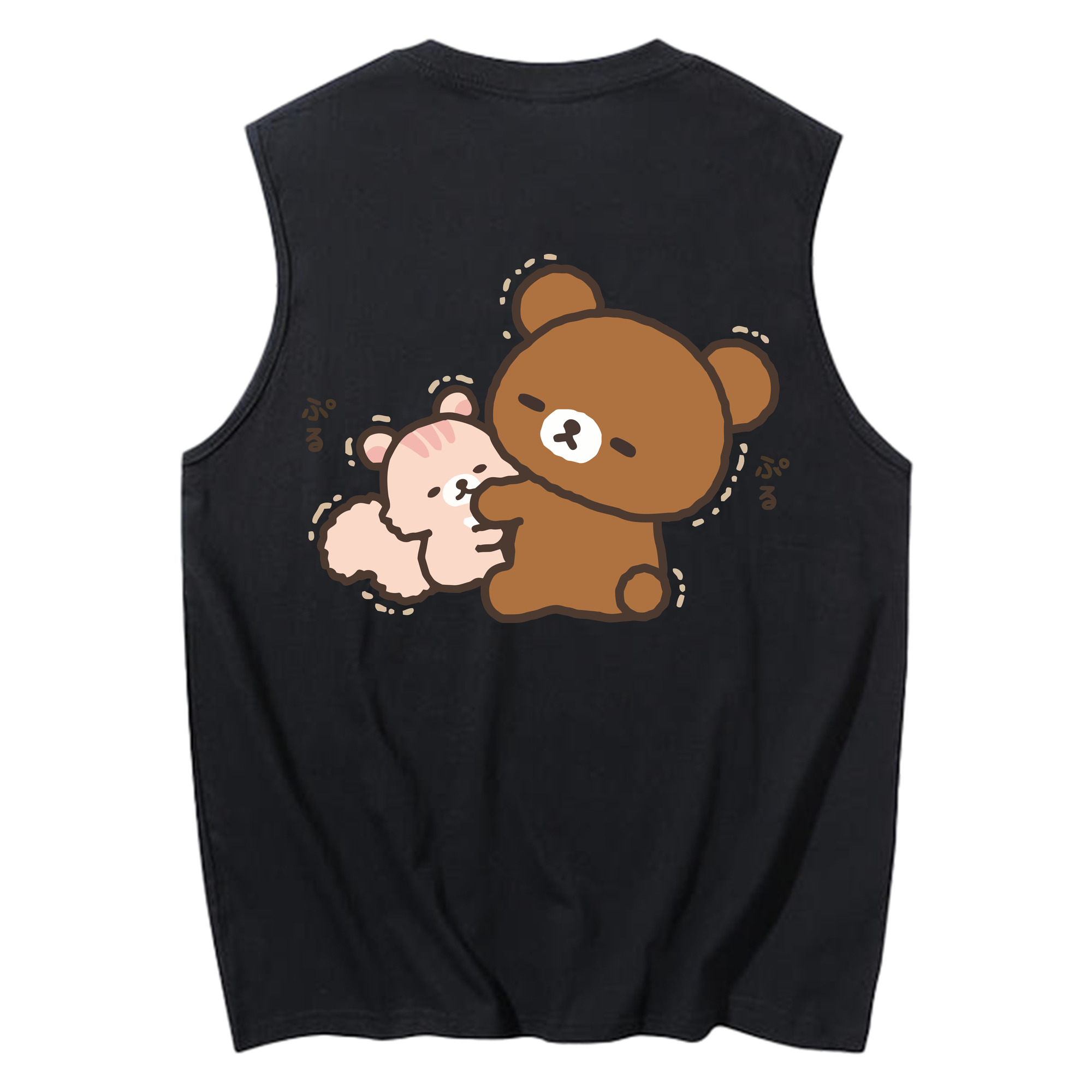 （画像用） リラックマ リラックマ キイロイトリ Rilakkuma Korilakkuma Kiiroitori コットン100％タンクトップ（背面プリント）