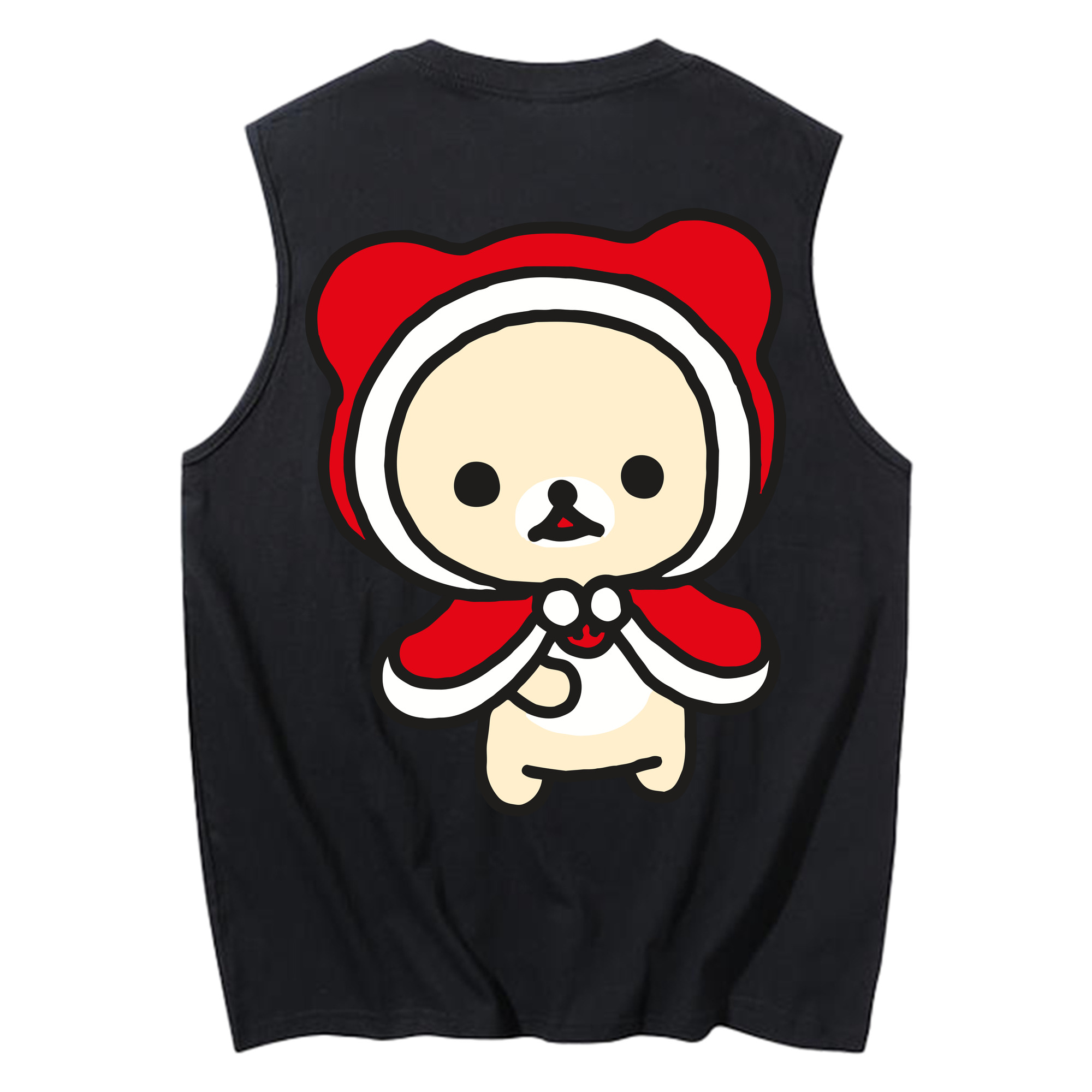 （画像用） リラックマ リラックマ キイロイトリ Rilakkuma Korilakkuma Kiiroitori コットン100％タンクトップ（背面プリント）