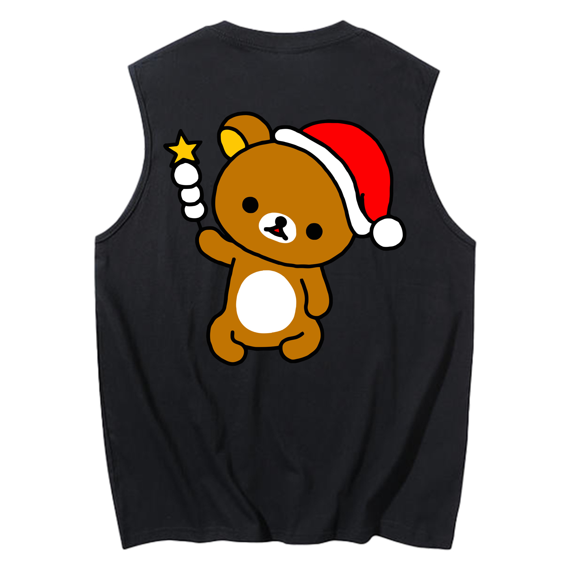（画像用） リラックマ リラックマ キイロイトリ Rilakkuma Korilakkuma Kiiroitori コットン100％タンクトップ（背面プリント）