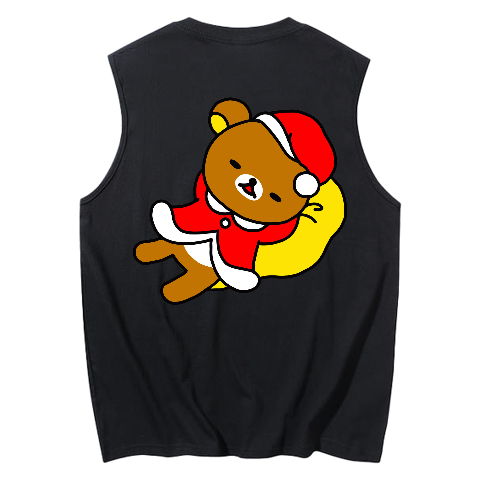 （画像用） リラックマ リラックマ キイロイトリ Rilakkuma Korilakkuma Kiiroitori コットン100％タンクトップ（背面プリント）