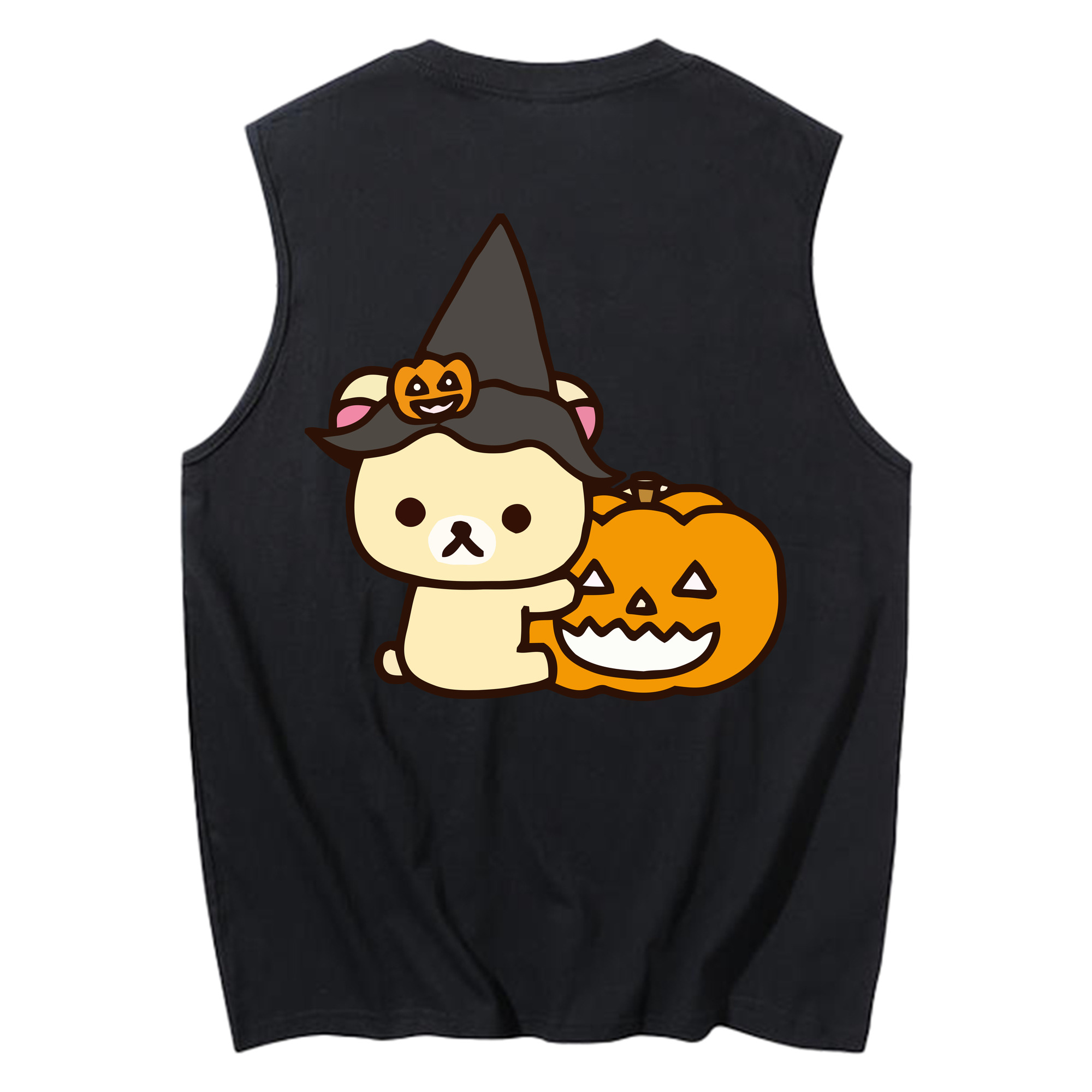 （画像用） リラックマ リラックマ キイロイトリ Rilakkuma Korilakkuma Kiiroitori コットン100％タンクトップ（背面プリント）