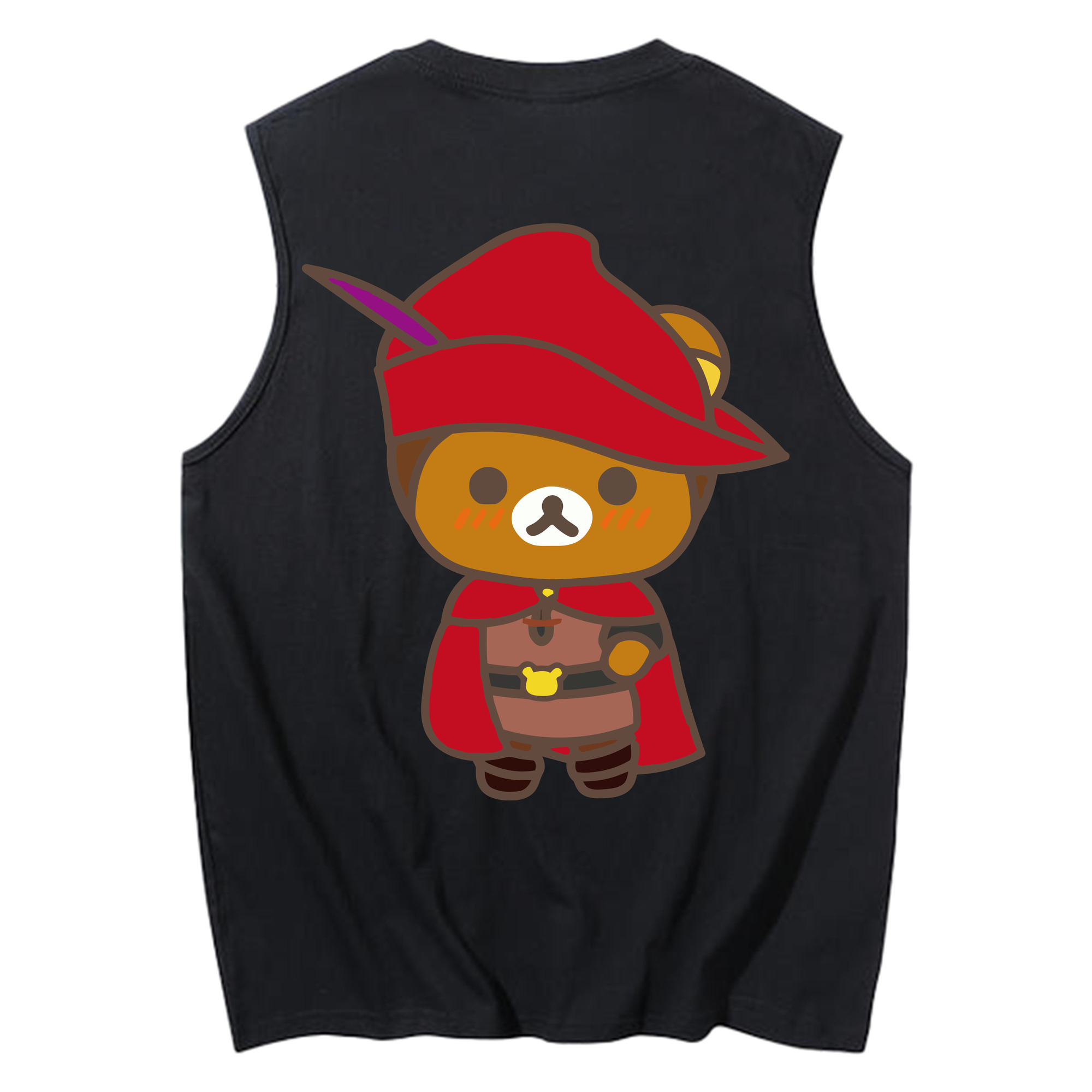 （画像用） リラックマ リラックマ キイロイトリ Rilakkuma Korilakkuma Kiiroitori コットン100％タンクトップ（背面プリント）