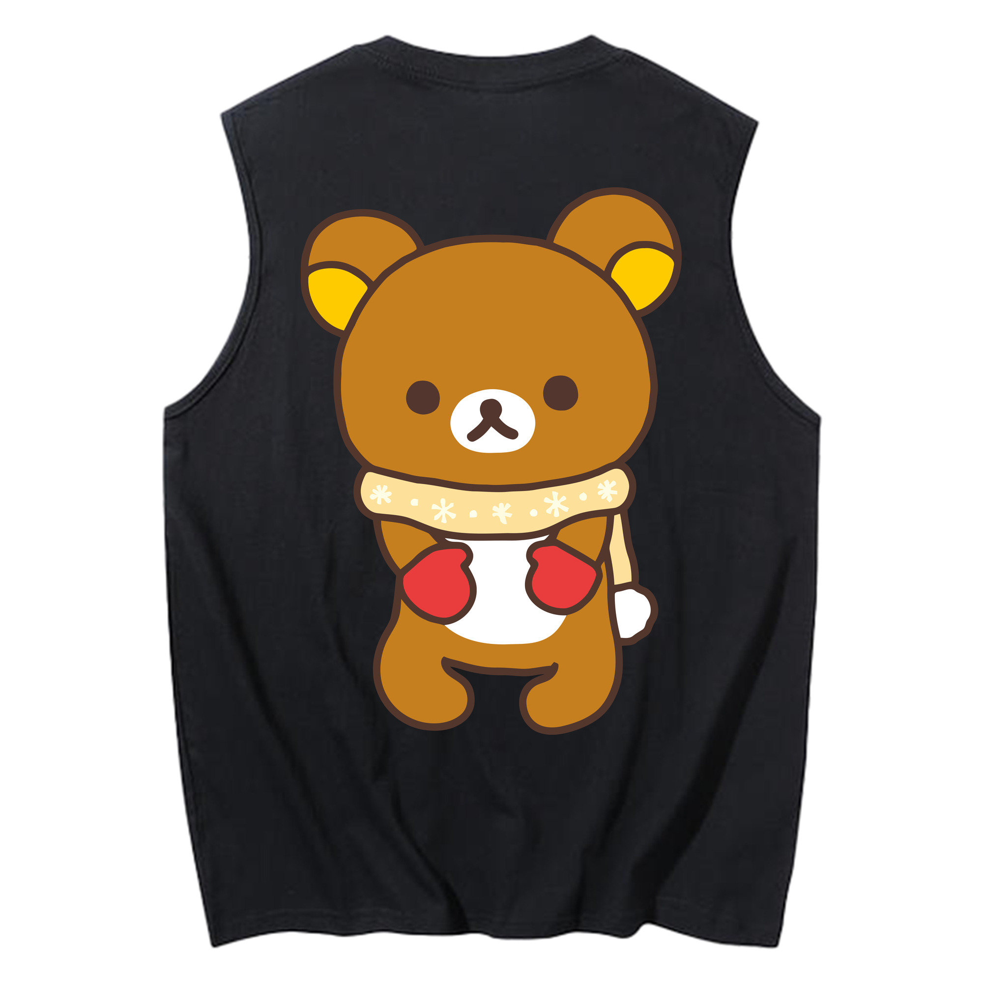 （画像用） リラックマ リラックマ キイロイトリ Rilakkuma Korilakkuma Kiiroitori コットン100％タンクトップ（背面プリント）
