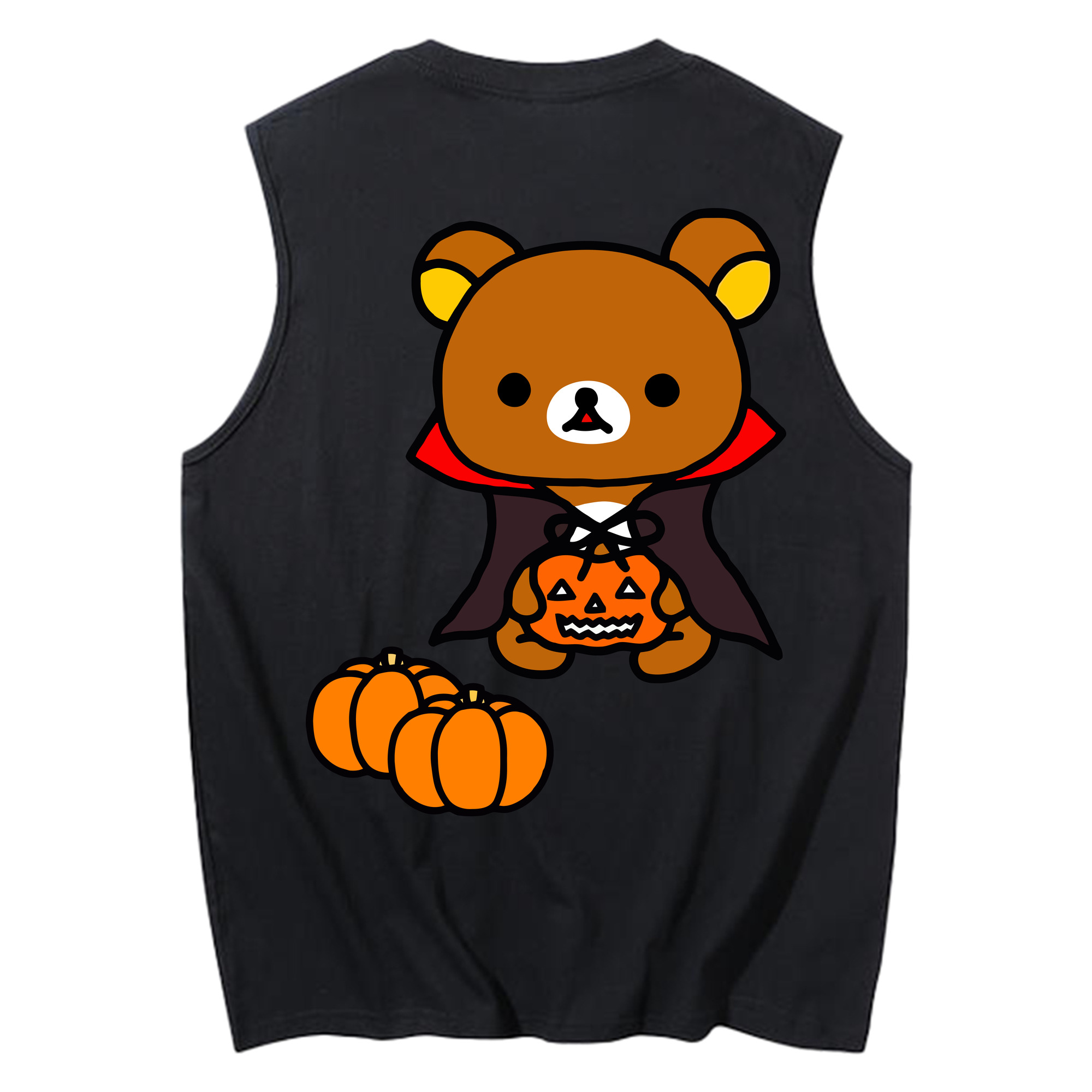 （画像用） リラックマ リラックマ キイロイトリ Rilakkuma Korilakkuma Kiiroitori コットン100％タンクトップ（背面プリント）