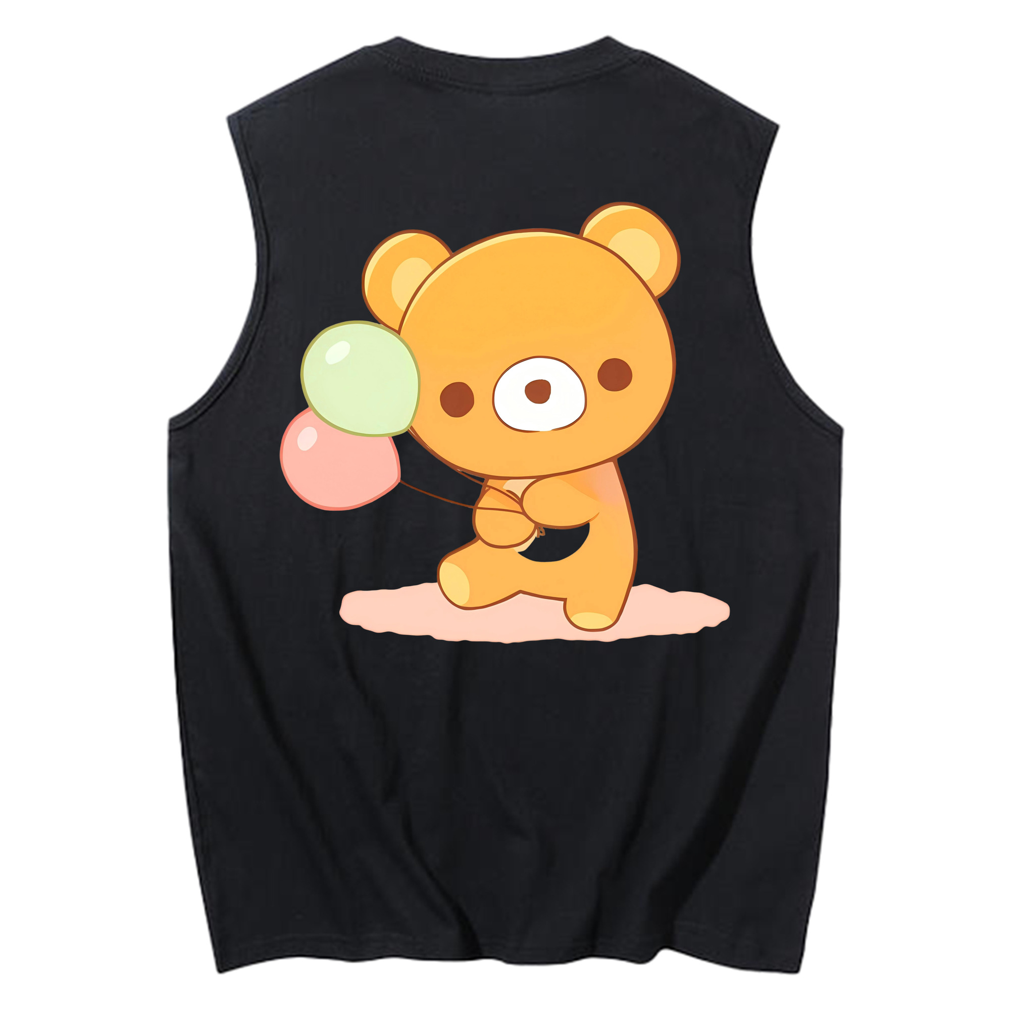 （画像用） リラックマ リラックマ キイロイトリ Rilakkuma Korilakkuma Kiiroitori コットン100％タンクトップ（背面プリント）