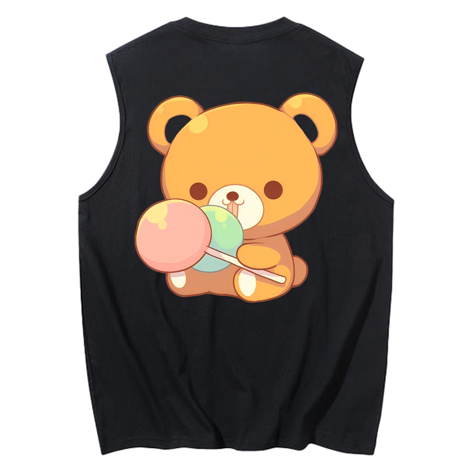 （画像用） リラックマ リラックマ キイロイトリ Rilakkuma Korilakkuma Kiiroitori コットン100％タンクトップ（背面プリント）