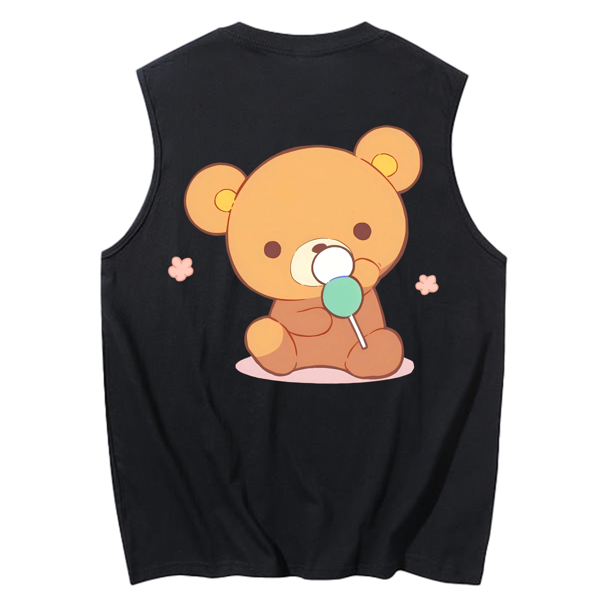 （画像用） リラックマ リラックマ キイロイトリ Rilakkuma Korilakkuma Kiiroitori コットン100％タンクトップ（背面プリント）