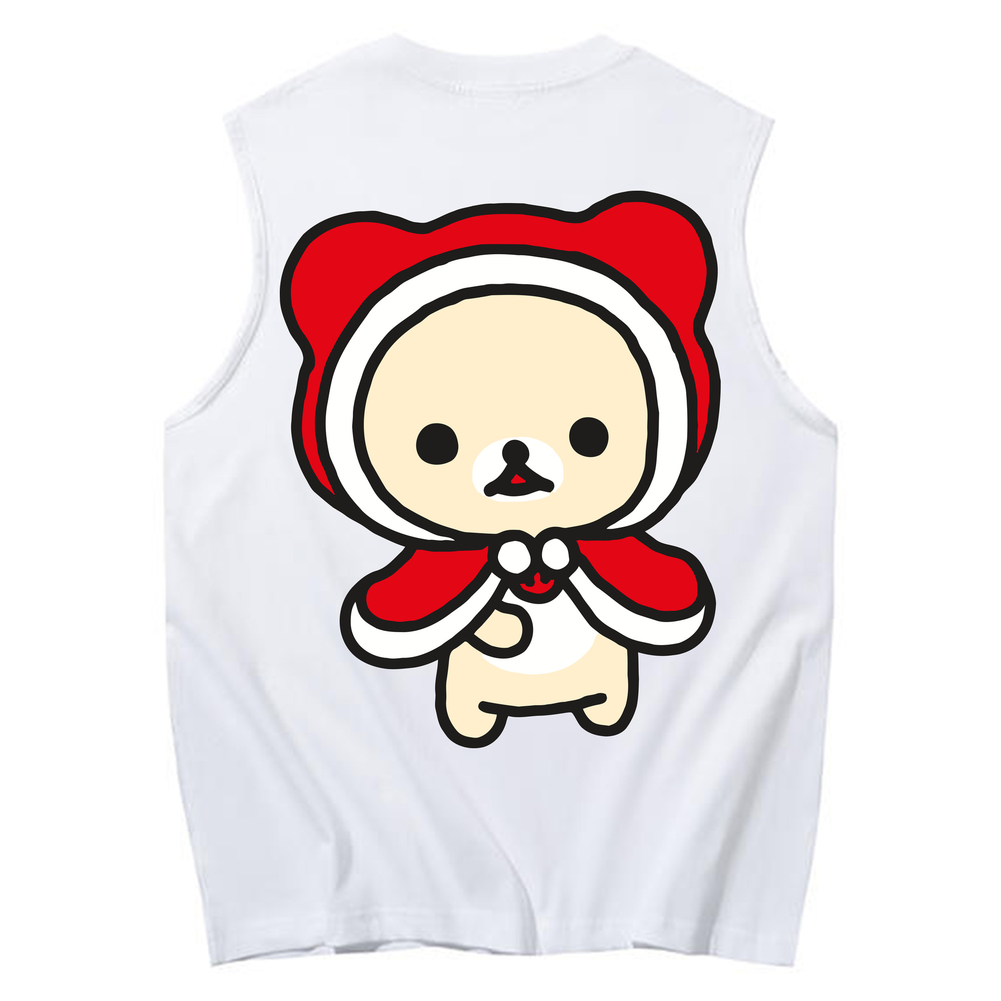 （画像用） リラックマ リラックマ キイロイトリ Rilakkuma Korilakkuma Kiiroitori コットン100％タンクトップ（背面プリント）