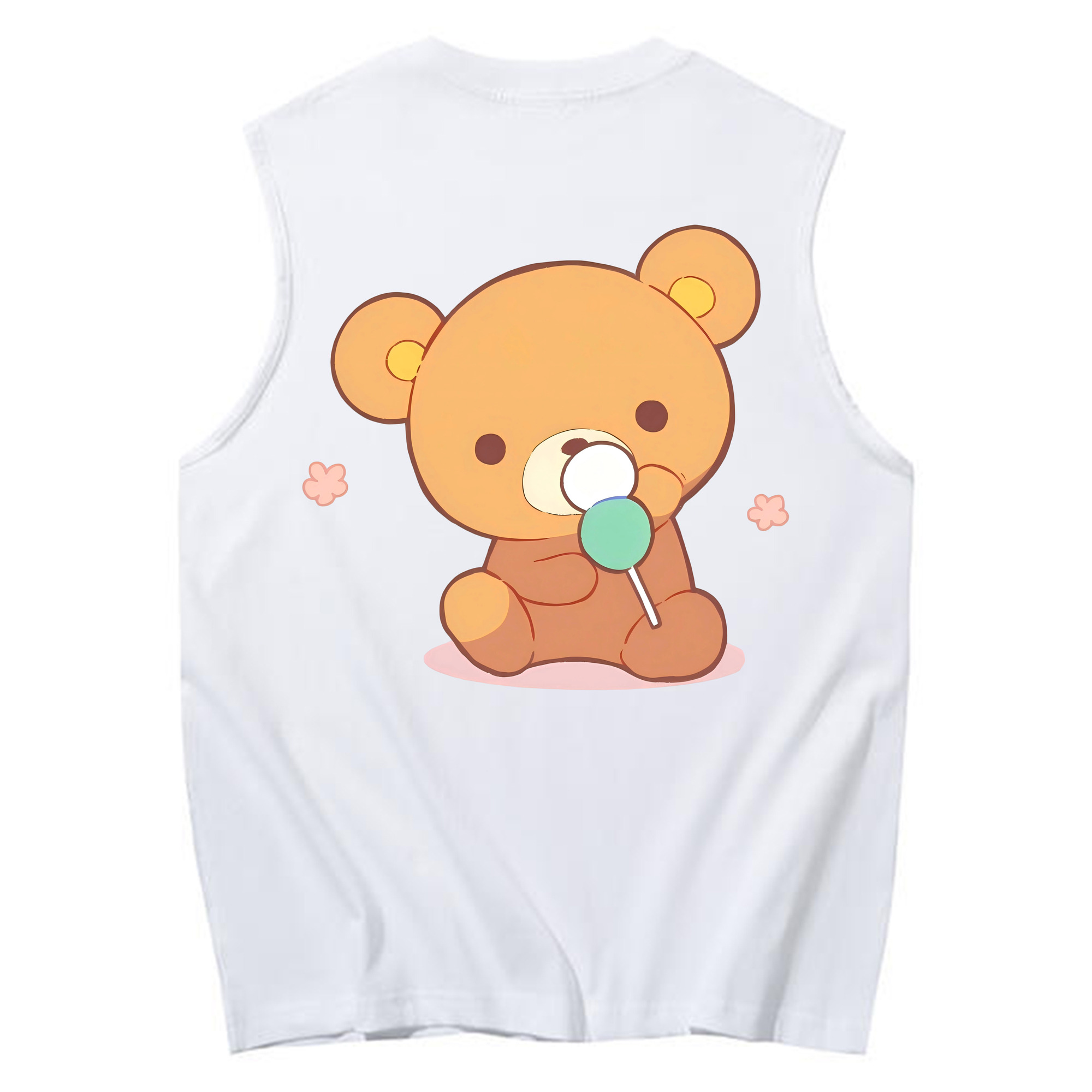 （画像用） リラックマ リラックマ キイロイトリ Rilakkuma Korilakkuma Kiiroitori コットン100％タンクトップ（背面プリント）