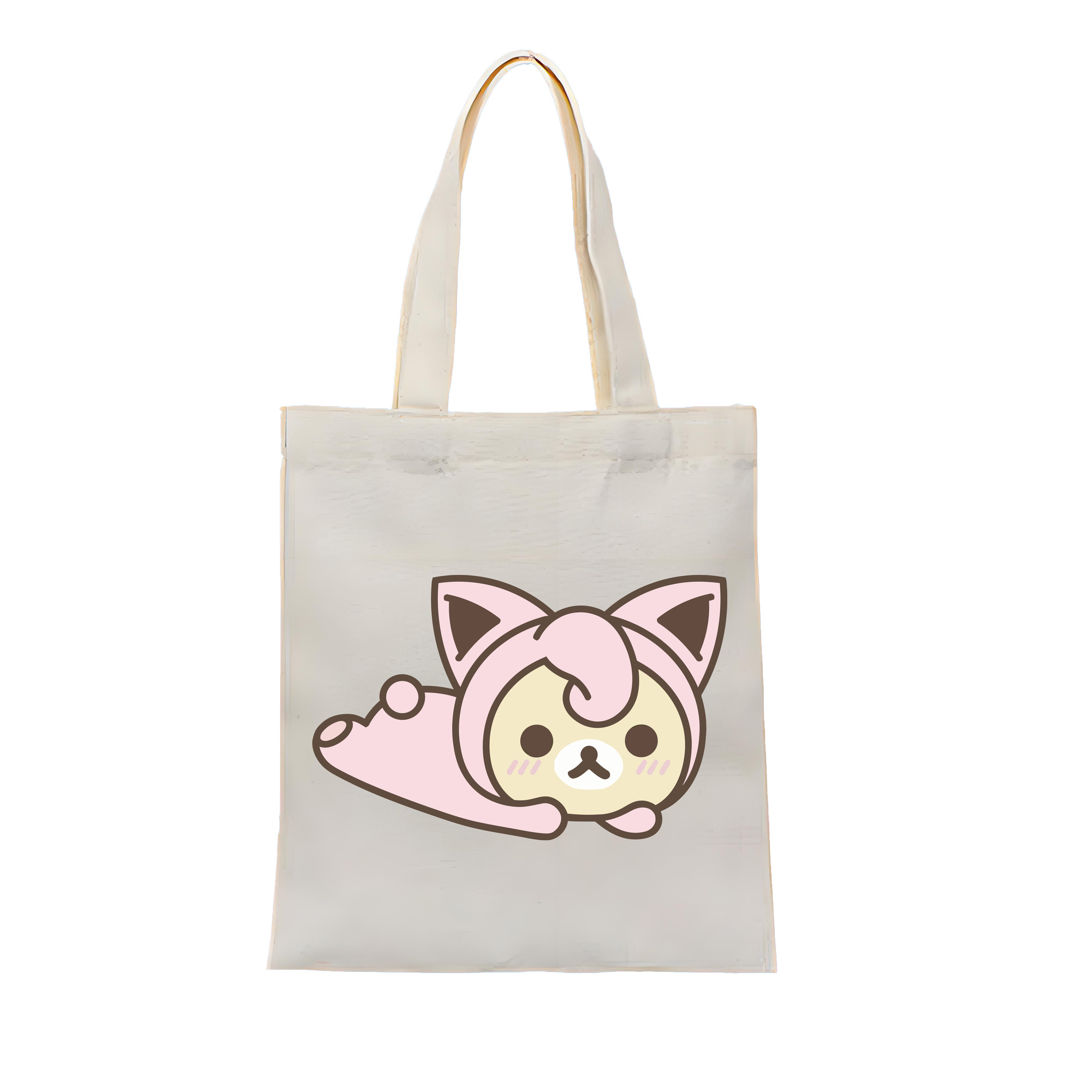 （画像用） リラックマ リラックマ キイロイトリ Rilakkuma Korilakkuma Kiiroitori 縦型キャンバス生地手提げバッグ　トートバッグ