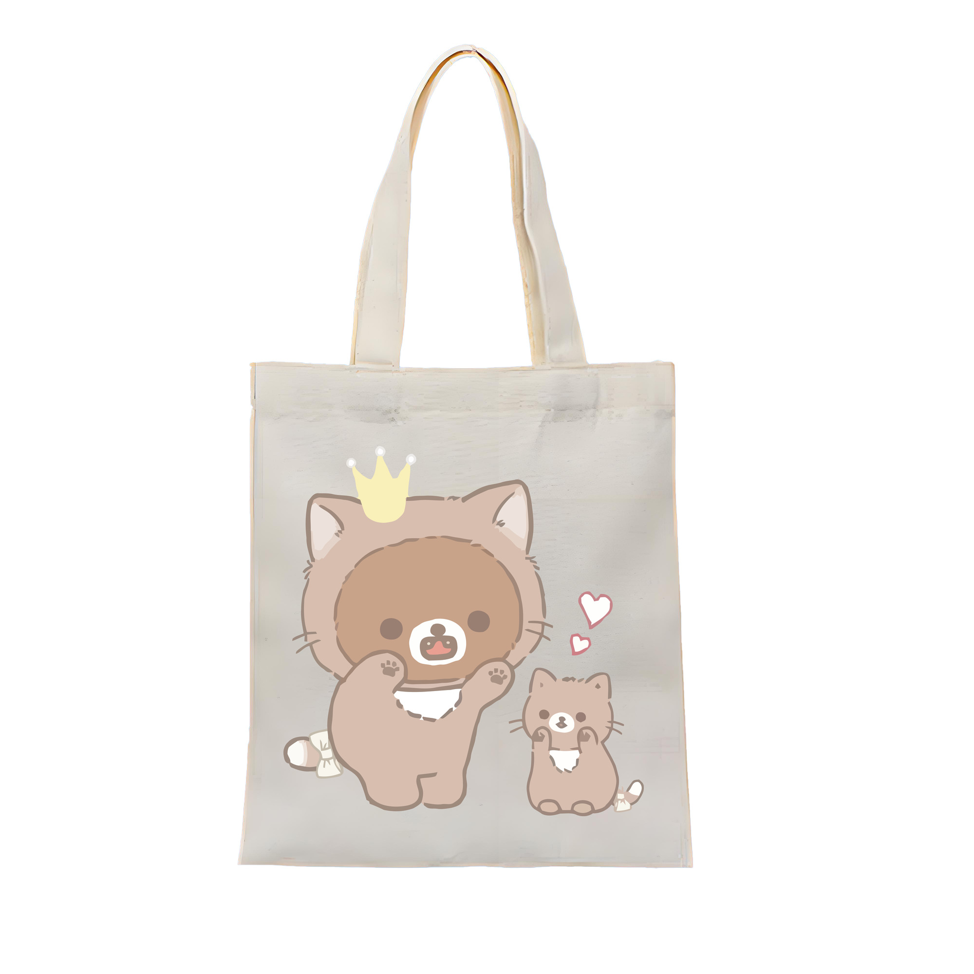 （画像用） リラックマ リラックマ キイロイトリ Rilakkuma Korilakkuma Kiiroitori 縦型キャンバス生地手提げバッグ　トートバッグ