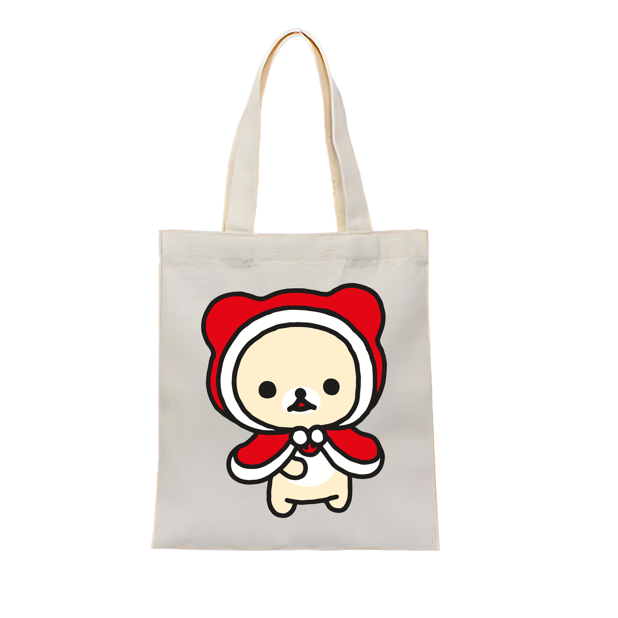 （画像用） リラックマ リラックマ キイロイトリ Rilakkuma Korilakkuma Kiiroitori 縦型キャンバス生地手提げバッグ　トートバッグ