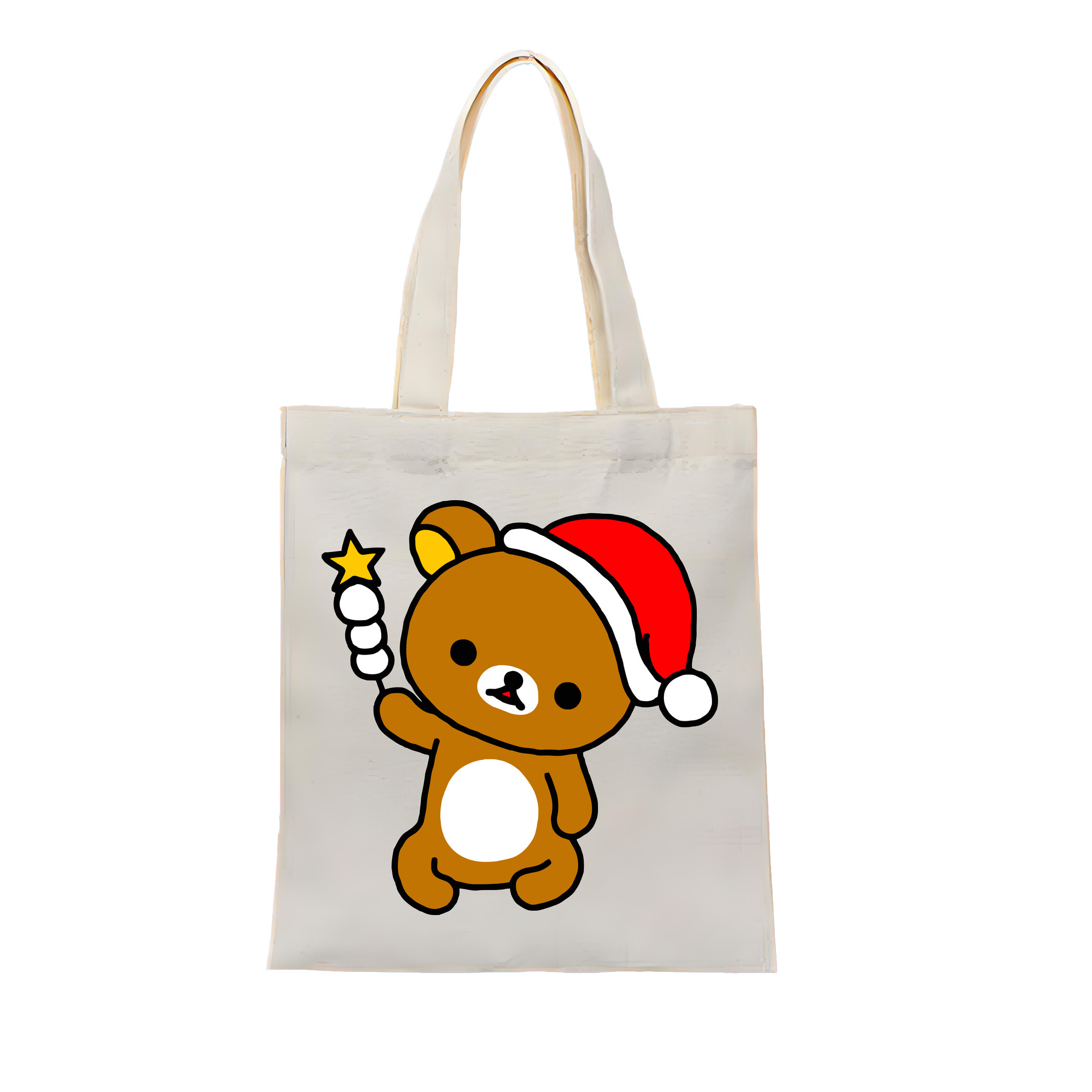 （画像用） リラックマ リラックマ キイロイトリ Rilakkuma Korilakkuma Kiiroitori 縦型キャンバス生地手提げバッグ　トートバッグ