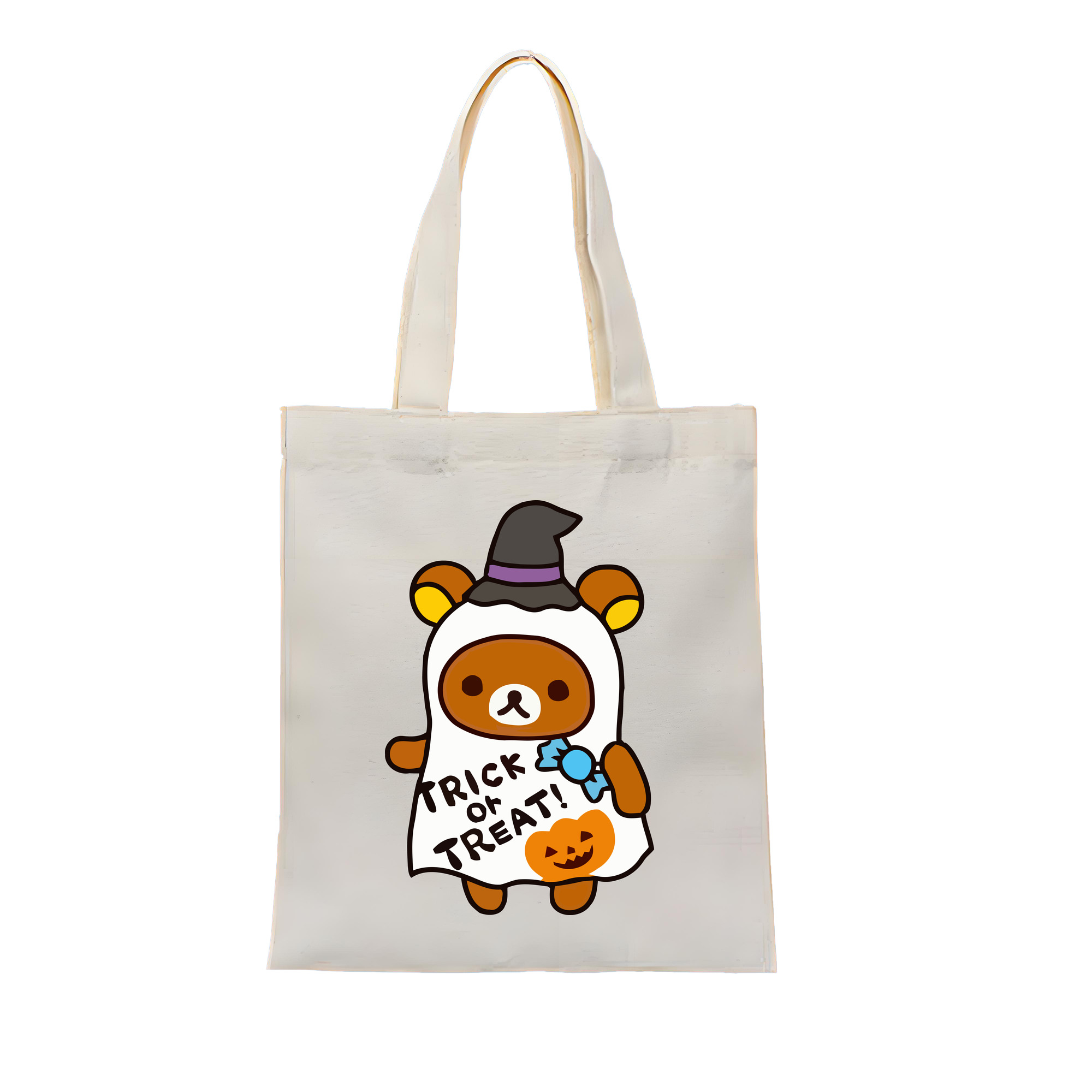 （画像用） リラックマ リラックマ キイロイトリ Rilakkuma Korilakkuma Kiiroitori 縦型キャンバス生地手提げバッグ　トートバッグ