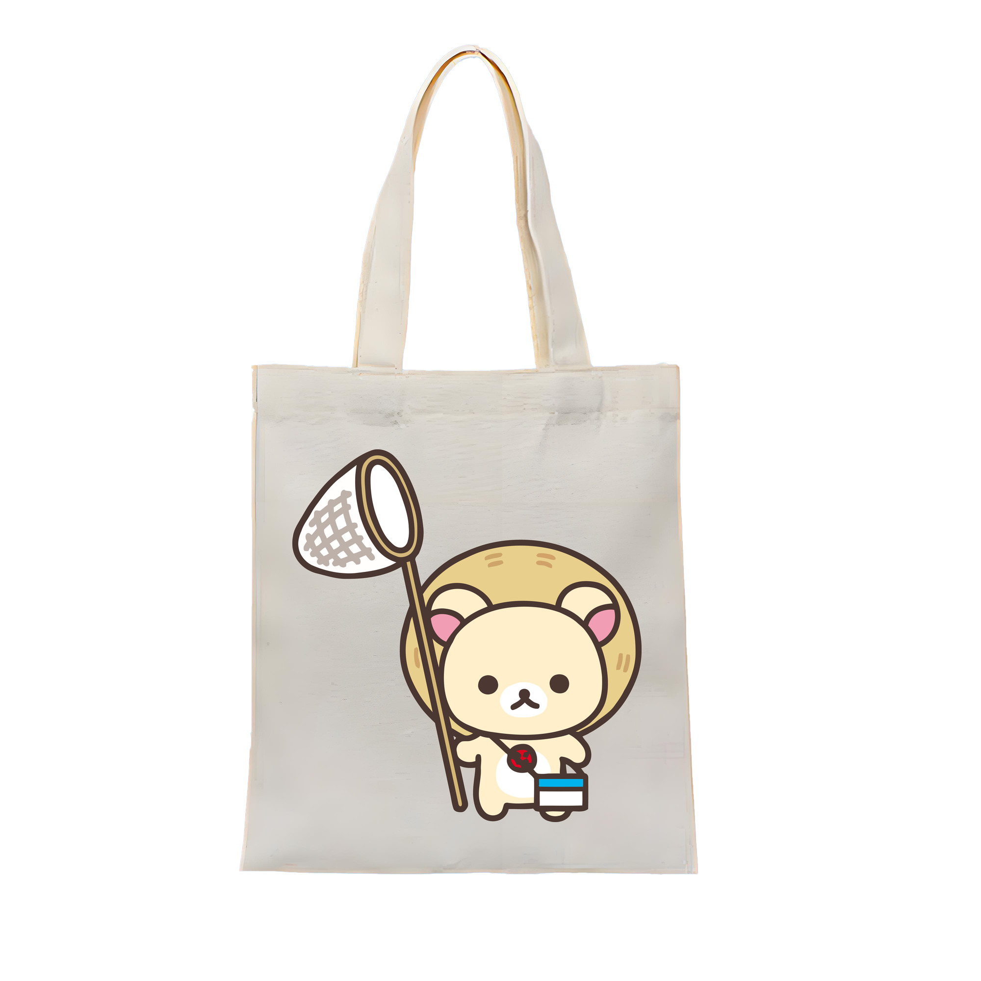 （画像用） リラックマ リラックマ キイロイトリ Rilakkuma Korilakkuma Kiiroitori 縦型キャンバス生地手提げバッグ　トートバッグ