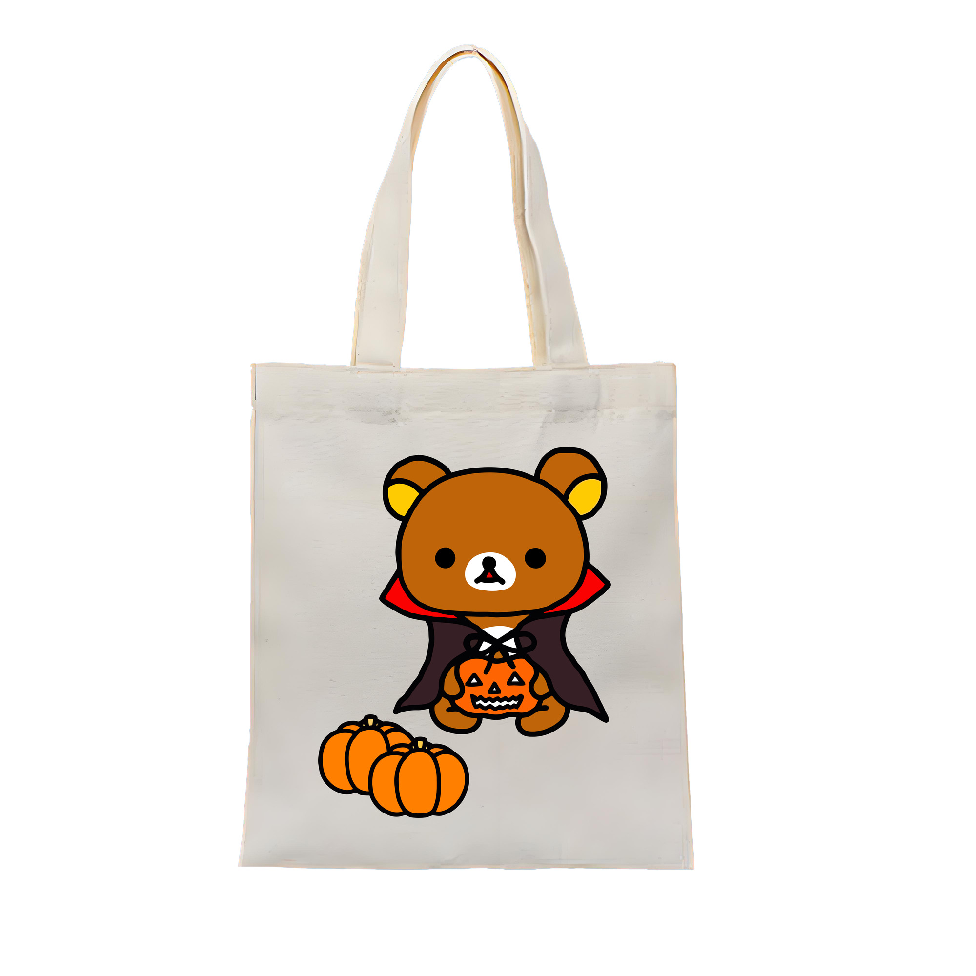 （画像用） リラックマ リラックマ キイロイトリ Rilakkuma Korilakkuma Kiiroitori 縦型キャンバス生地手提げバッグ　トートバッグ