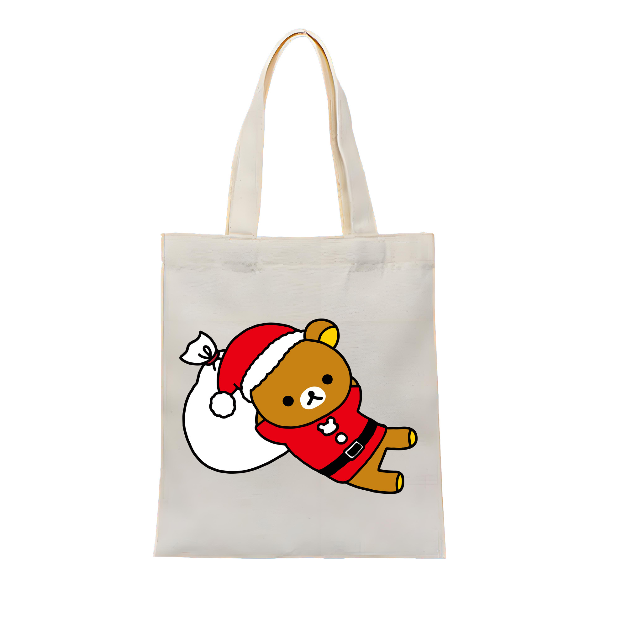 （画像用） リラックマ リラックマ キイロイトリ Rilakkuma Korilakkuma Kiiroitori 縦型キャンバス生地手提げバッグ　トートバッグ