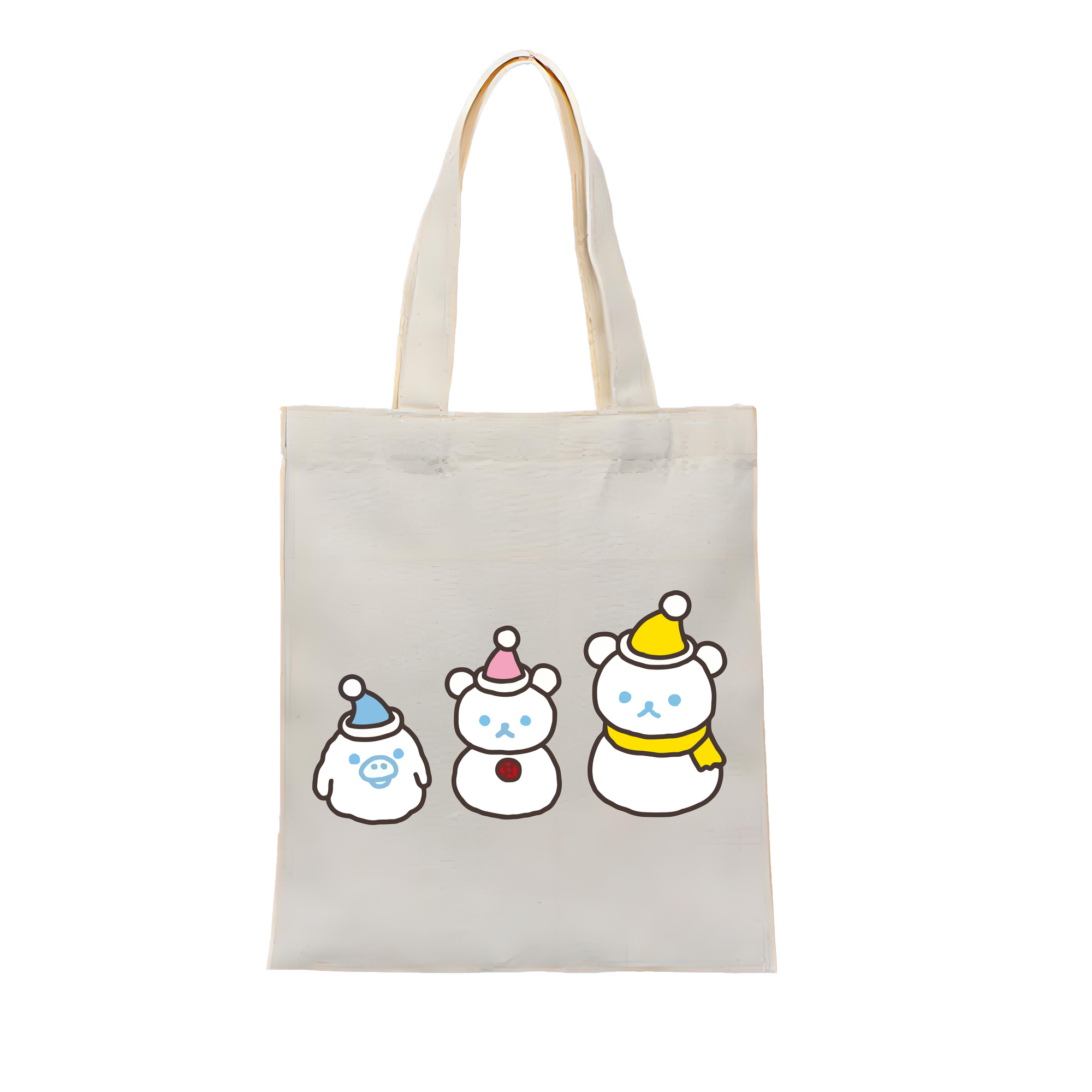 （画像用） リラックマ リラックマ キイロイトリ Rilakkuma Korilakkuma Kiiroitori 縦型キャンバス生地手提げバッグ　トートバッグ