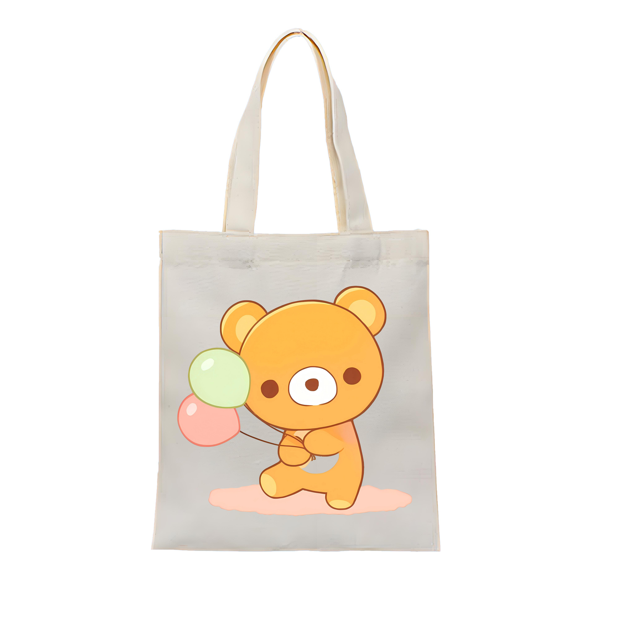 （画像用） リラックマ リラックマ キイロイトリ Rilakkuma Korilakkuma Kiiroitori 縦型キャンバス生地手提げバッグ　トートバッグ