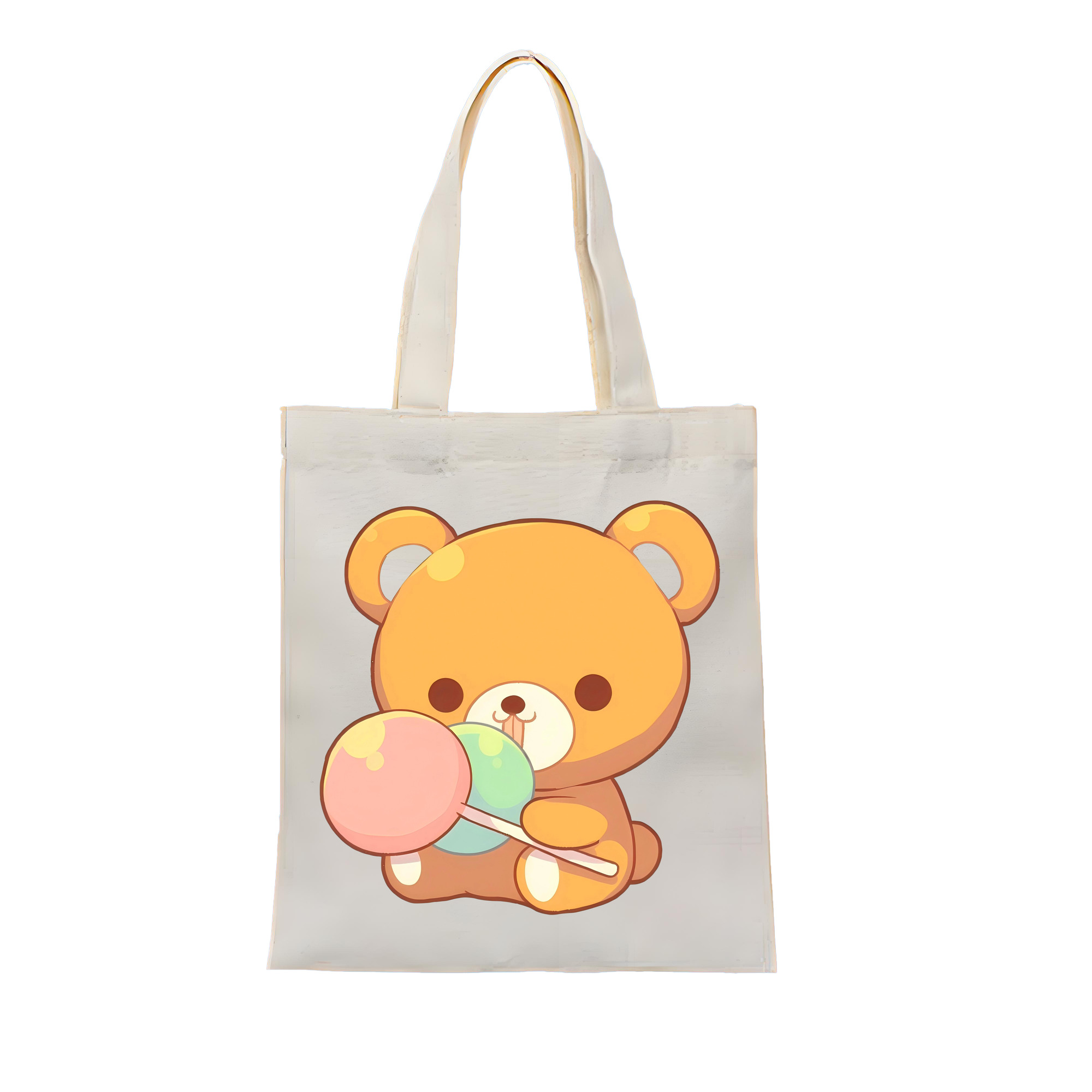 （画像用） リラックマ リラックマ キイロイトリ Rilakkuma Korilakkuma Kiiroitori 縦型キャンバス生地手提げバッグ　トートバッグ