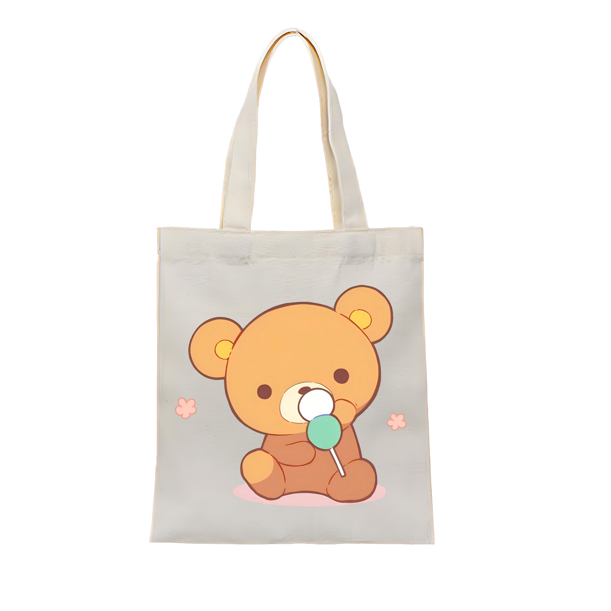 （画像用） リラックマ リラックマ キイロイトリ Rilakkuma Korilakkuma Kiiroitori 縦型キャンバス生地手提げバッグ　トートバッグ