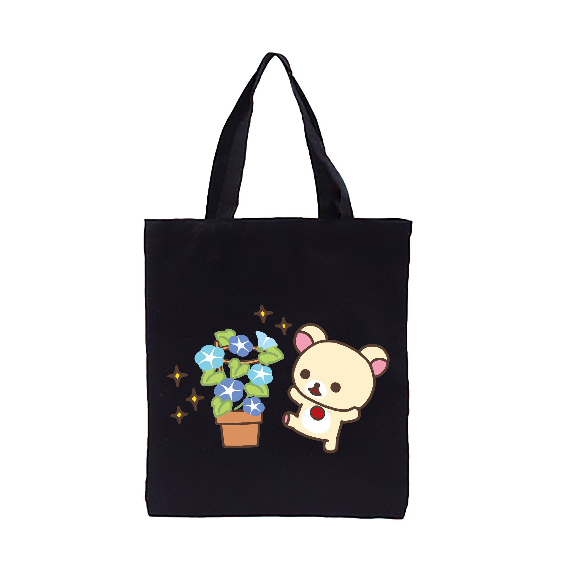 （画像用） リラックマ リラックマ キイロイトリ Rilakkuma Korilakkuma Kiiroitori 縦型キャンバス生地手提げバッグ　トートバッグ