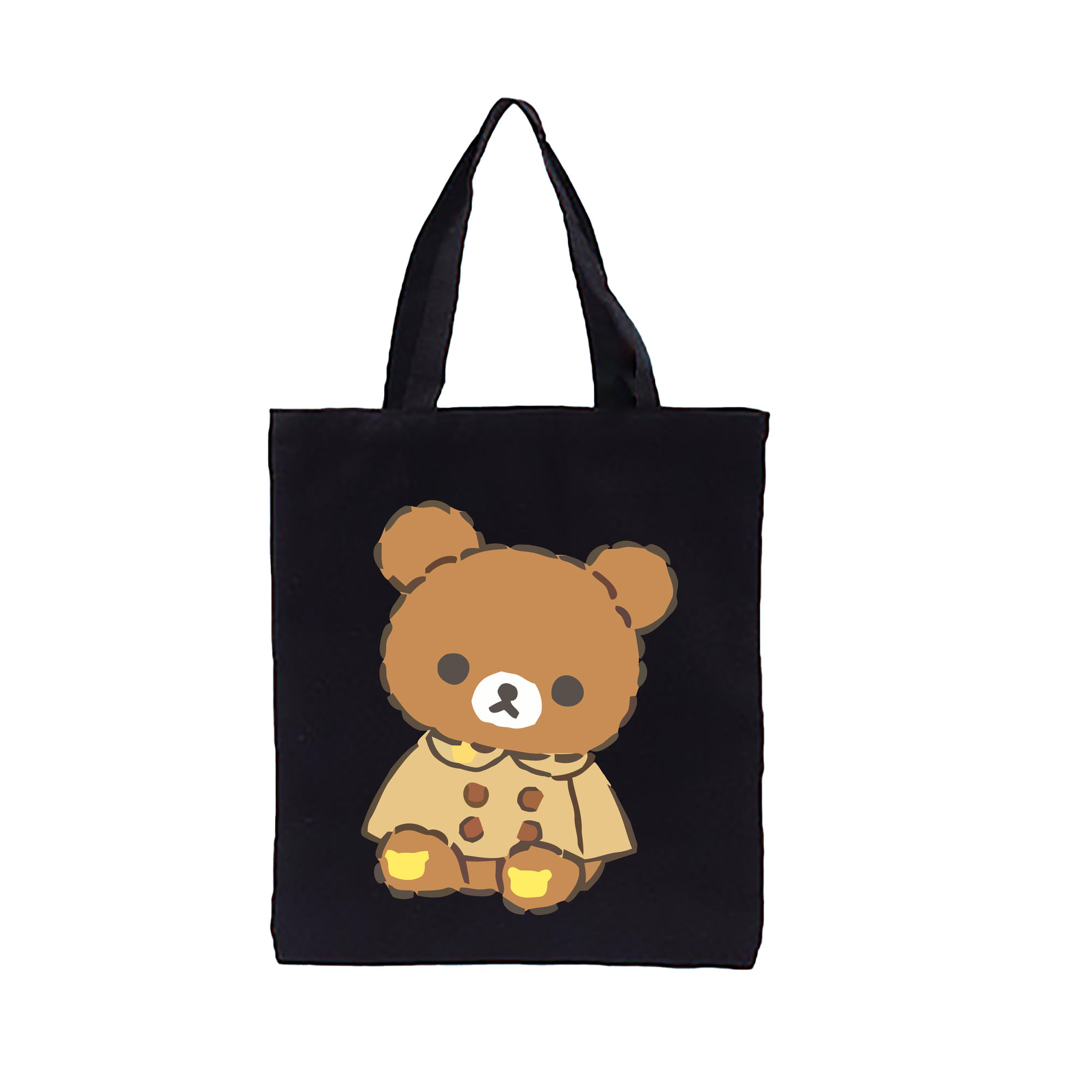 （画像用） リラックマ リラックマ キイロイトリ Rilakkuma Korilakkuma Kiiroitori 縦型キャンバス生地手提げバッグ　トートバッグ