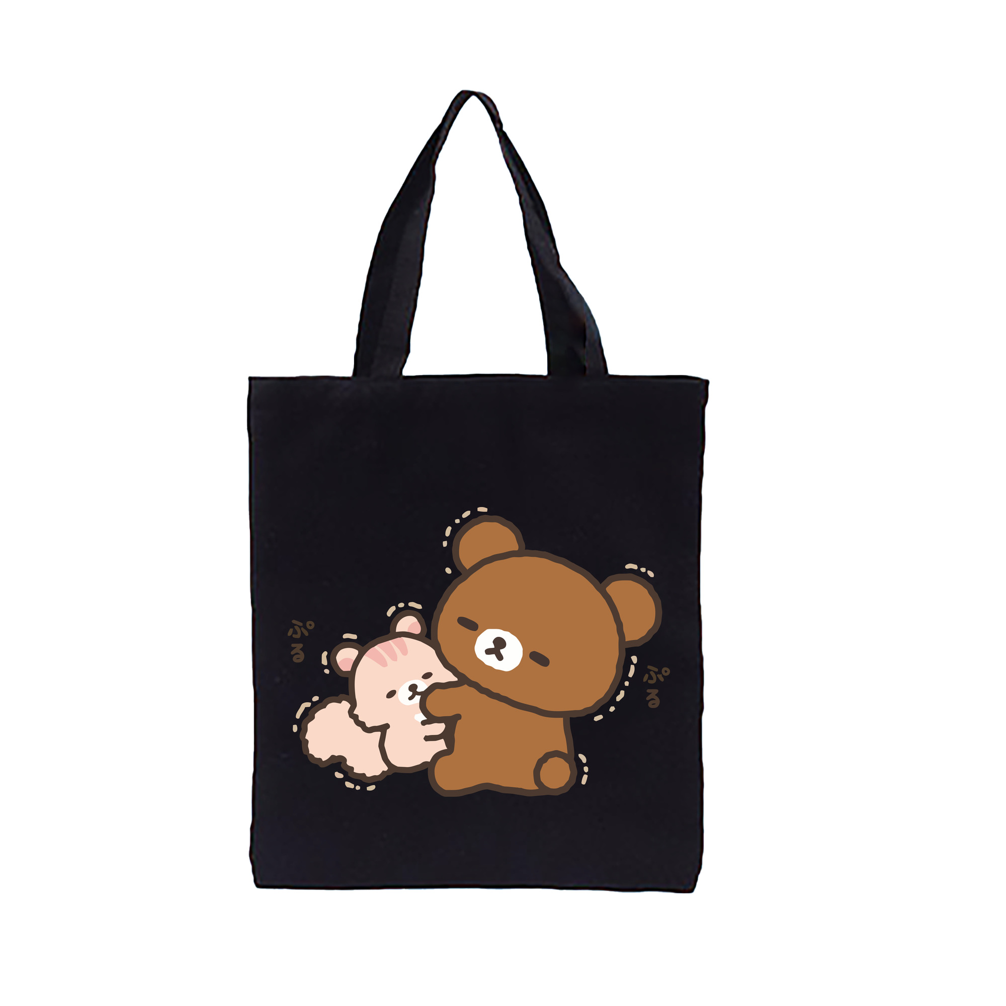 （画像用） リラックマ リラックマ キイロイトリ Rilakkuma Korilakkuma Kiiroitori 縦型キャンバス生地手提げバッグ　トートバッグ