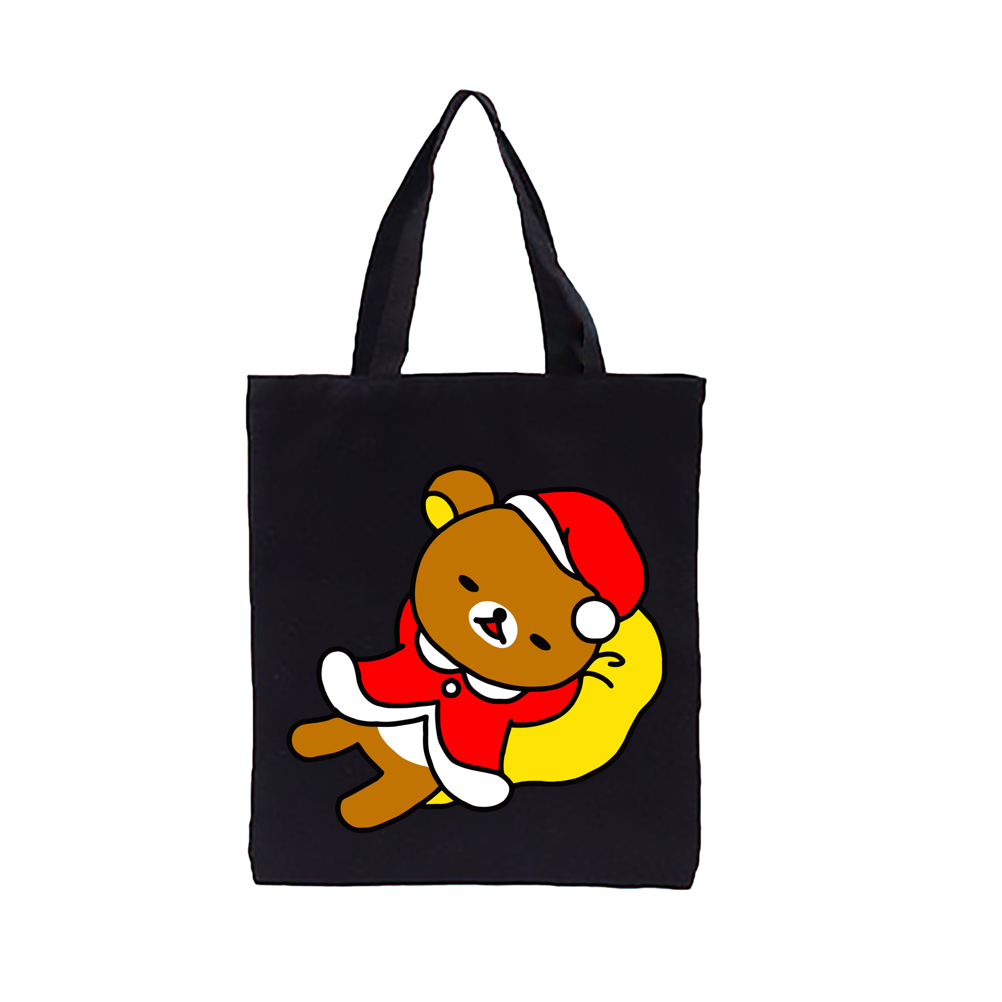 （画像用） リラックマ リラックマ キイロイトリ Rilakkuma Korilakkuma Kiiroitori 縦型キャンバス生地手提げバッグ　トートバッグ