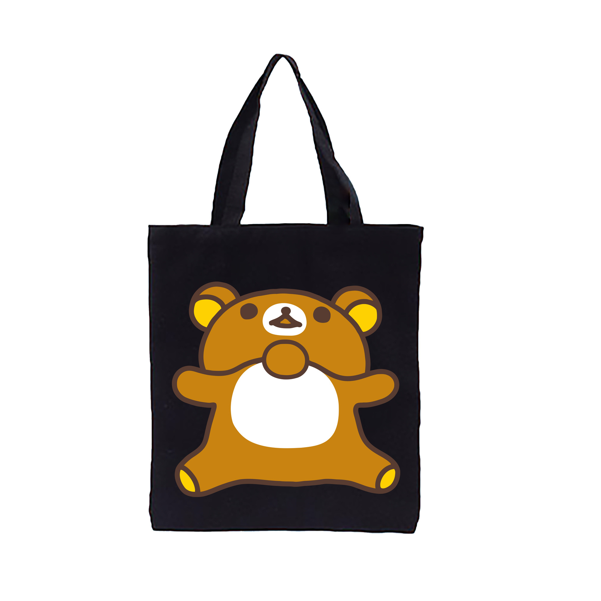 （画像用） リラックマ リラックマ キイロイトリ Rilakkuma Korilakkuma Kiiroitori 縦型キャンバス生地手提げバッグ　トートバッグ