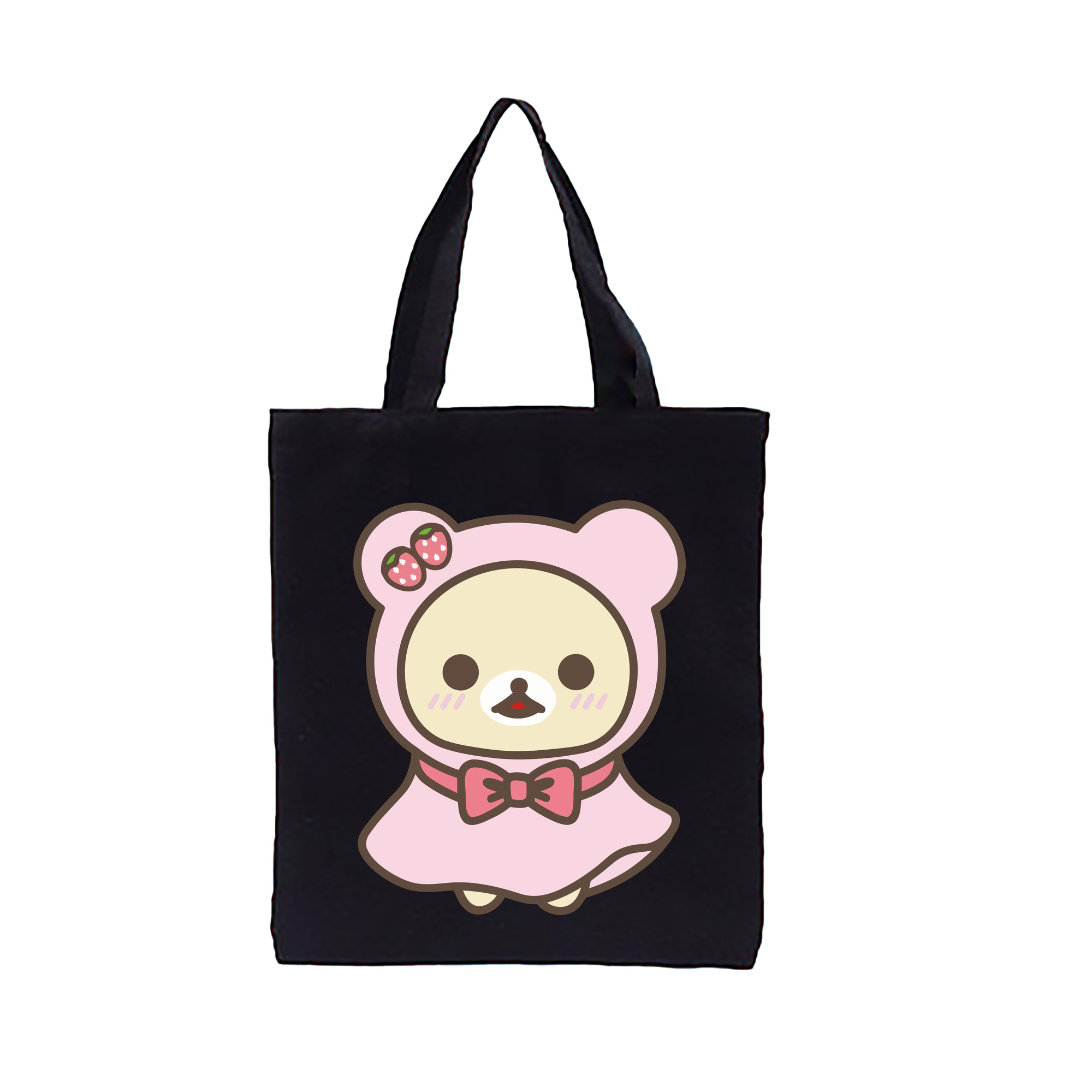（画像用） リラックマ リラックマ キイロイトリ Rilakkuma Korilakkuma Kiiroitori 縦型キャンバス生地手提げバッグ　トートバッグ