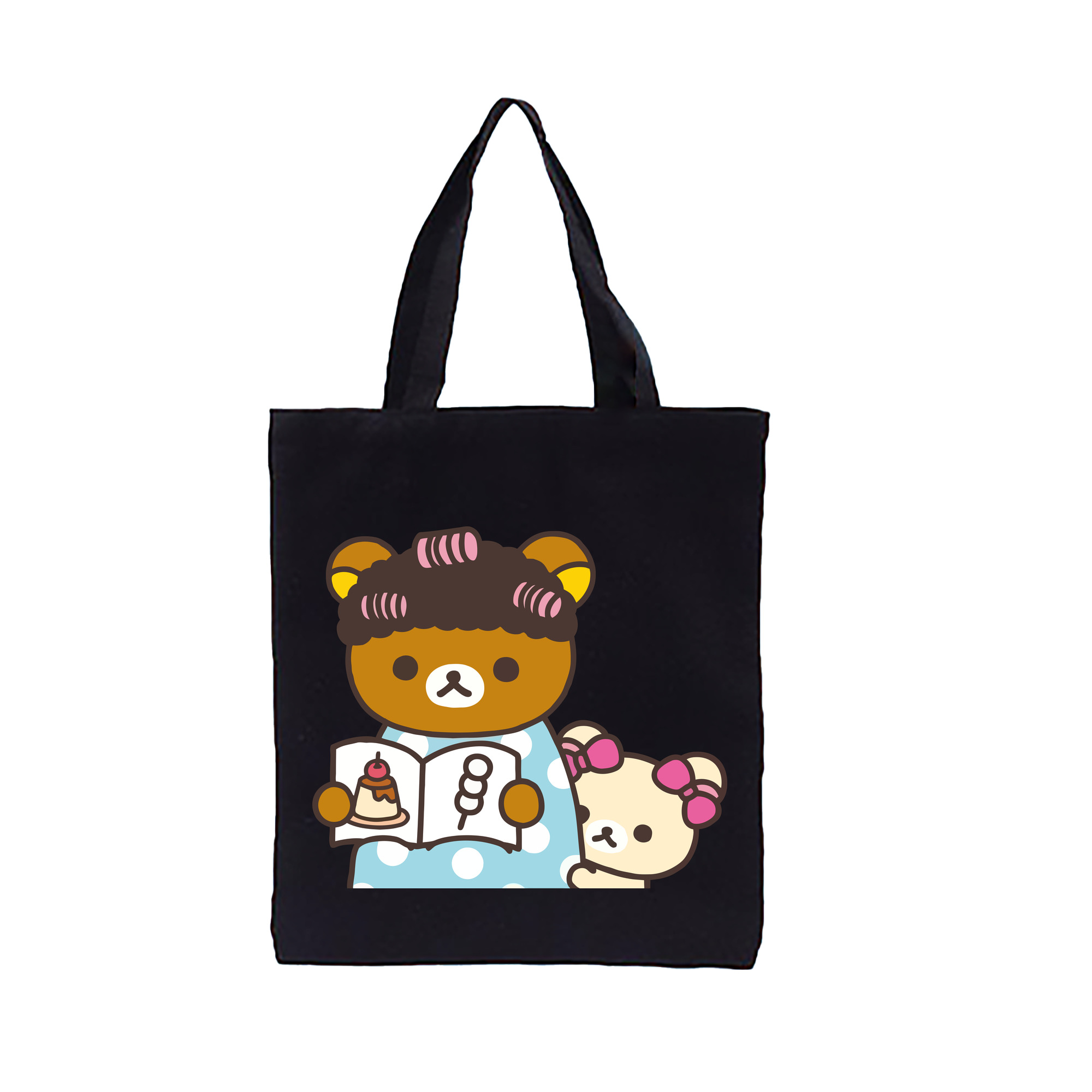 （画像用） リラックマ リラックマ キイロイトリ Rilakkuma Korilakkuma Kiiroitori 縦型キャンバス生地手提げバッグ　トートバッグ