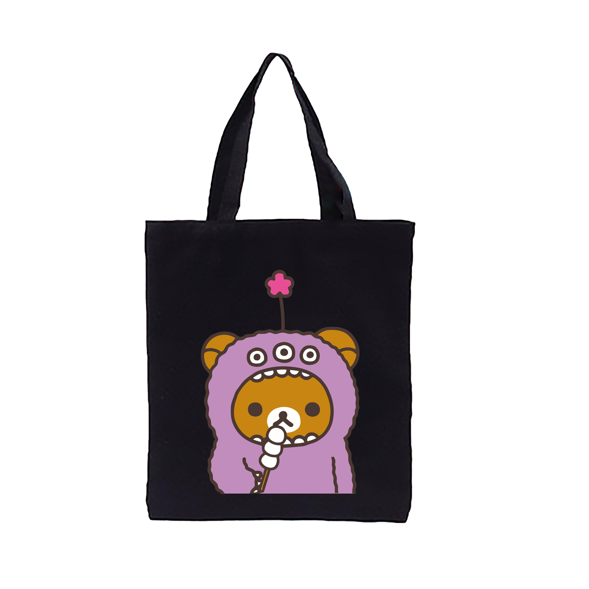 （画像用） リラックマ リラックマ キイロイトリ Rilakkuma Korilakkuma Kiiroitori 縦型キャンバス生地手提げバッグ　トートバッグ