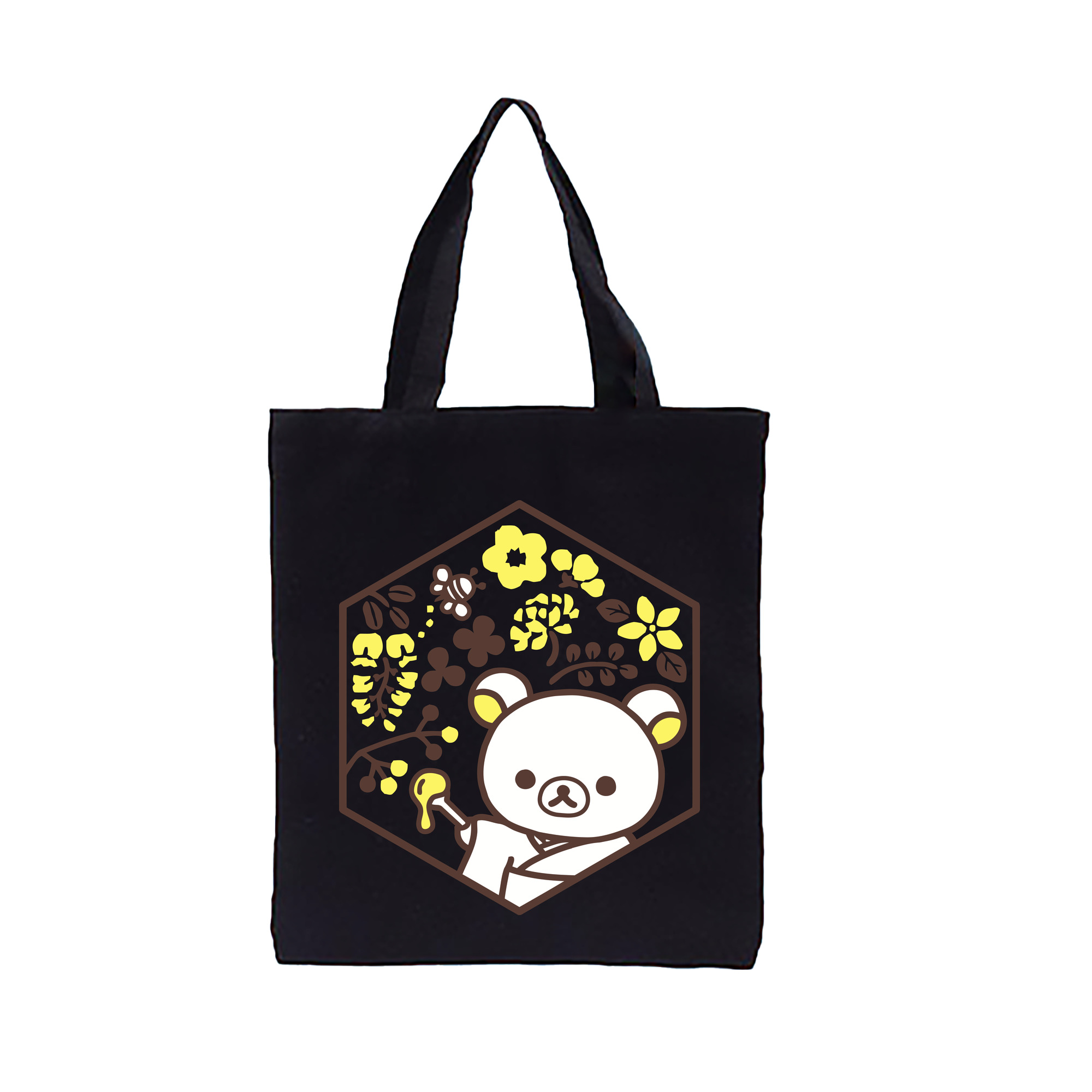 （画像用） リラックマ リラックマ キイロイトリ Rilakkuma Korilakkuma Kiiroitori 縦型キャンバス生地手提げバッグ　トートバッグ