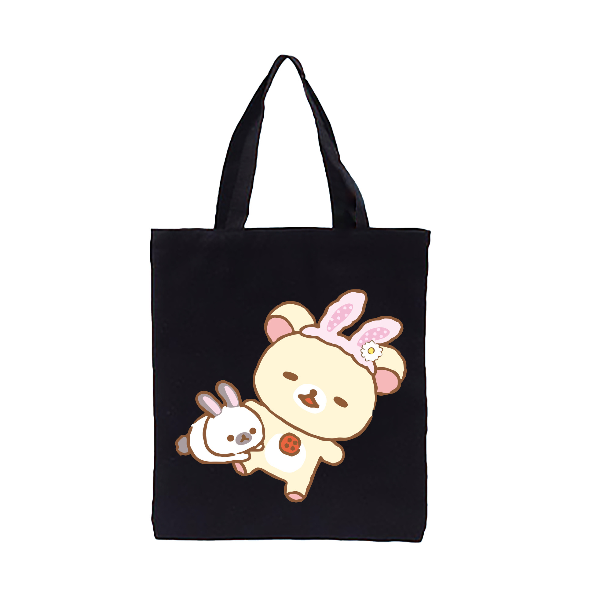 （画像用） リラックマ リラックマ キイロイトリ Rilakkuma Korilakkuma Kiiroitori 縦型キャンバス生地手提げバッグ　トートバッグ