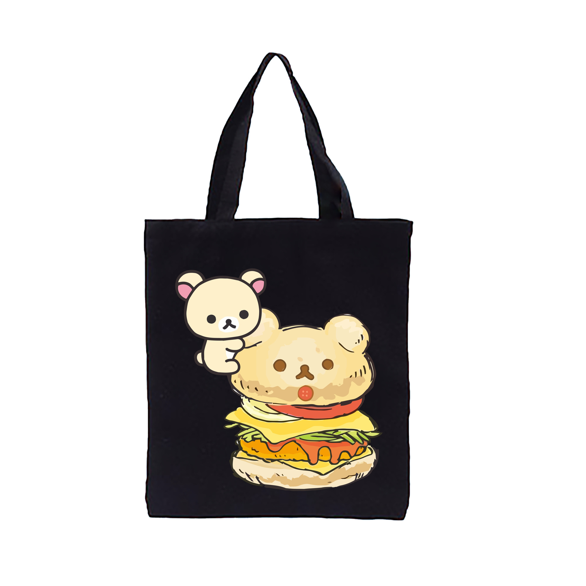 （画像用） リラックマ リラックマ キイロイトリ Rilakkuma Korilakkuma Kiiroitori 縦型キャンバス生地手提げバッグ　トートバッグ
