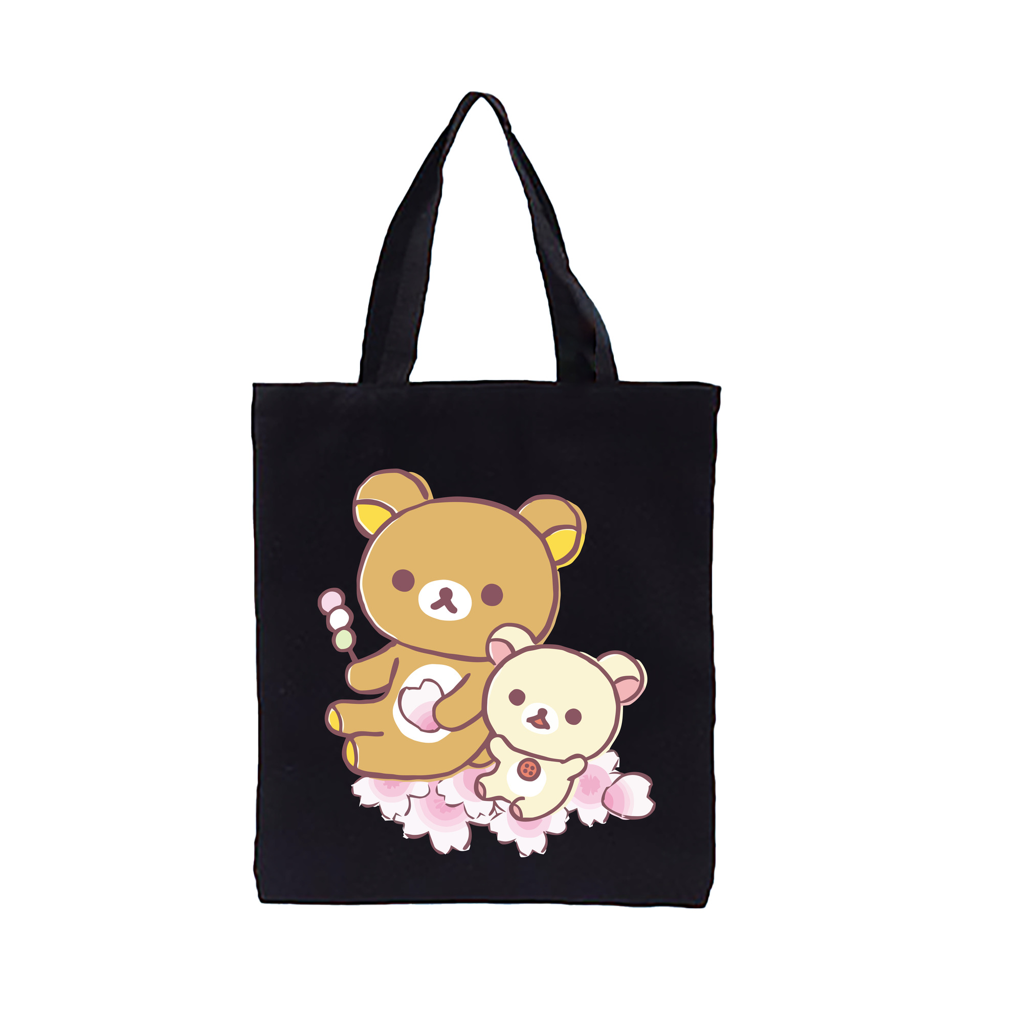 （画像用） リラックマ リラックマ キイロイトリ Rilakkuma Korilakkuma Kiiroitori 縦型キャンバス生地手提げバッグ　トートバッグ