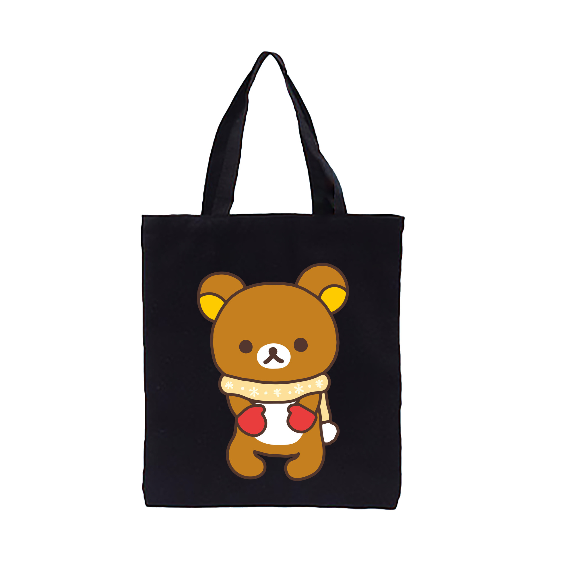 （画像用） リラックマ リラックマ キイロイトリ Rilakkuma Korilakkuma Kiiroitori 縦型キャンバス生地手提げバッグ　トートバッグ