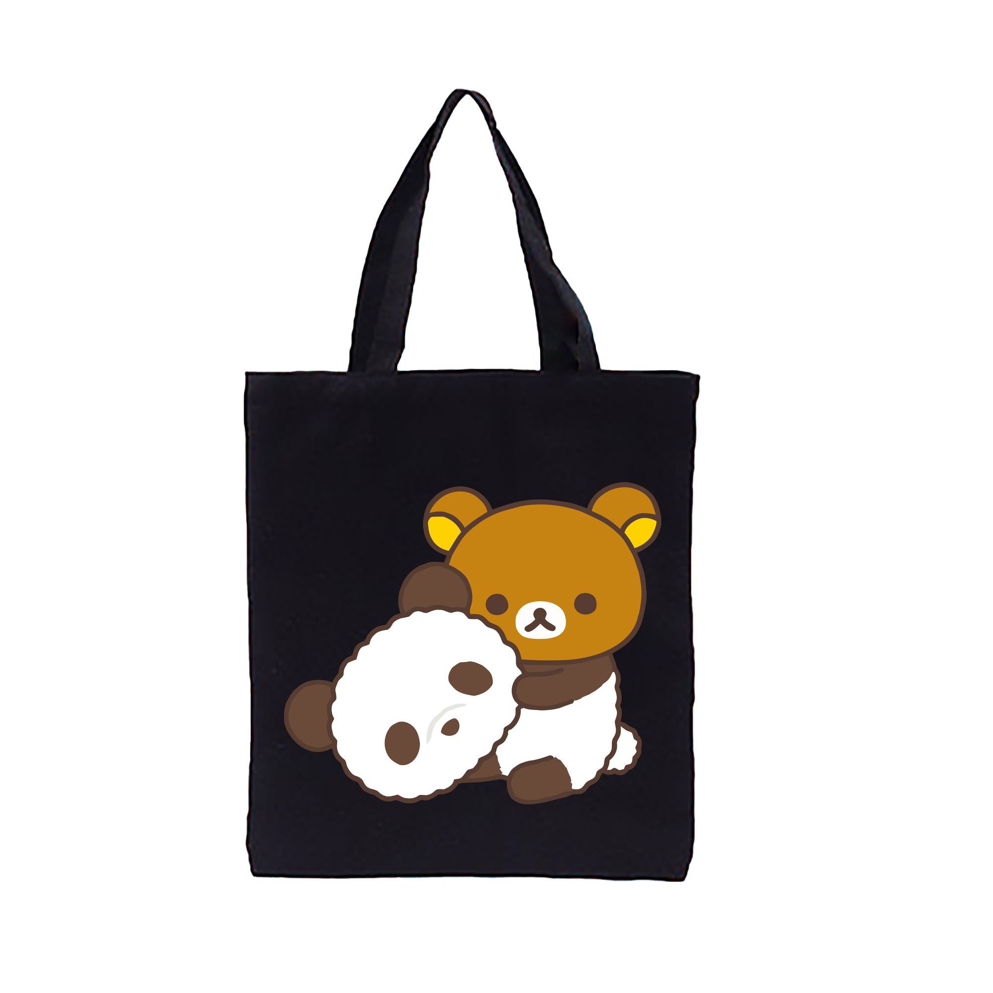 （画像用） リラックマ リラックマ キイロイトリ Rilakkuma Korilakkuma Kiiroitori 縦型キャンバス生地手提げバッグ　トートバッグ