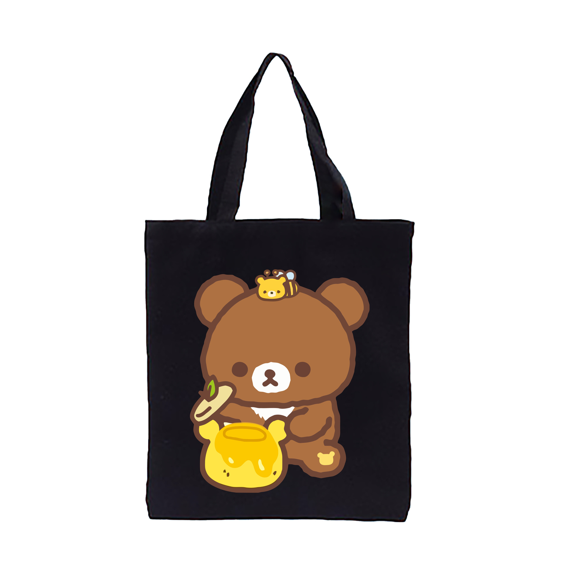 （画像用） リラックマ リラックマ キイロイトリ Rilakkuma Korilakkuma Kiiroitori 縦型キャンバス生地手提げバッグ　トートバッグ